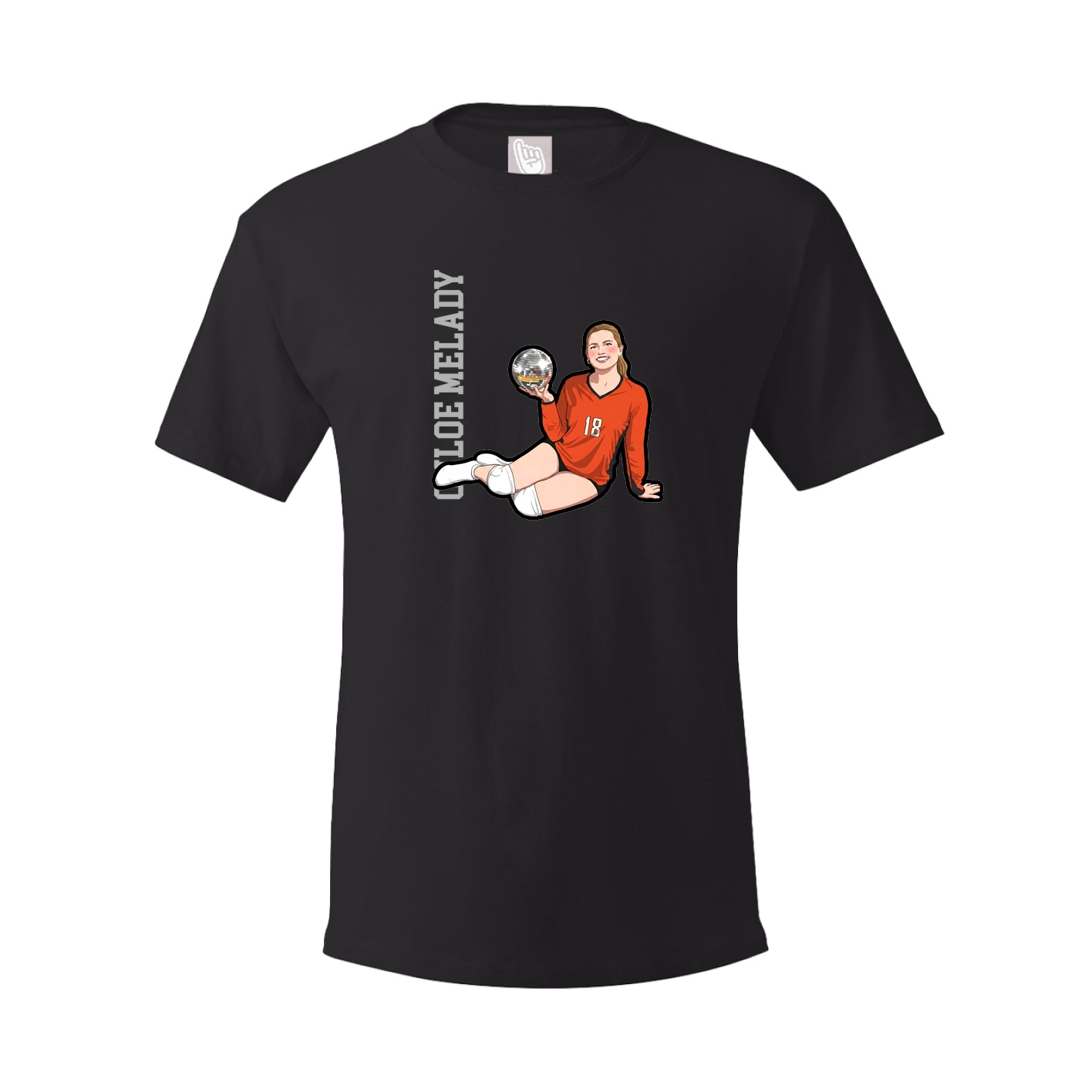 Tee — Name Vertical in Black