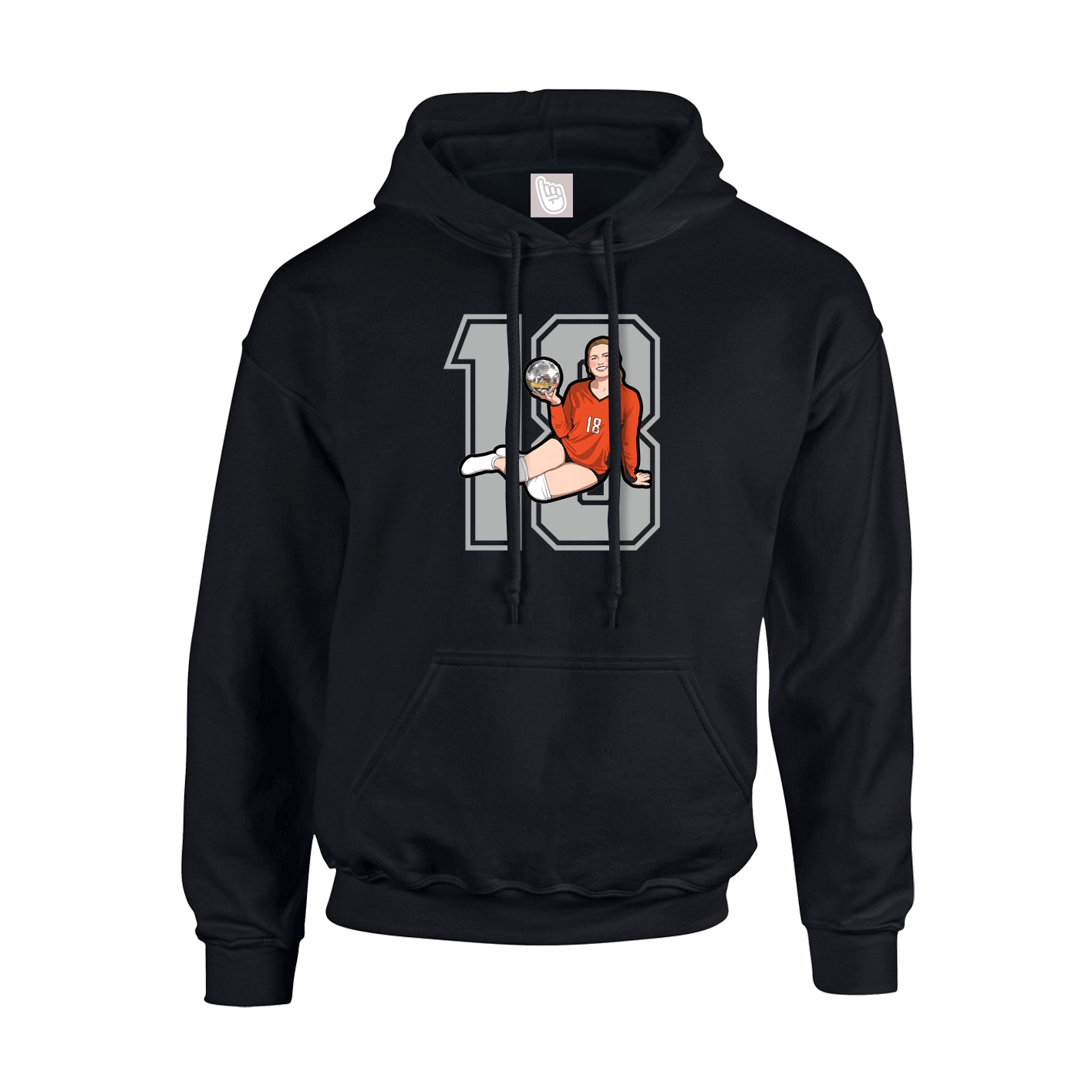 Hoodie — Number in Black