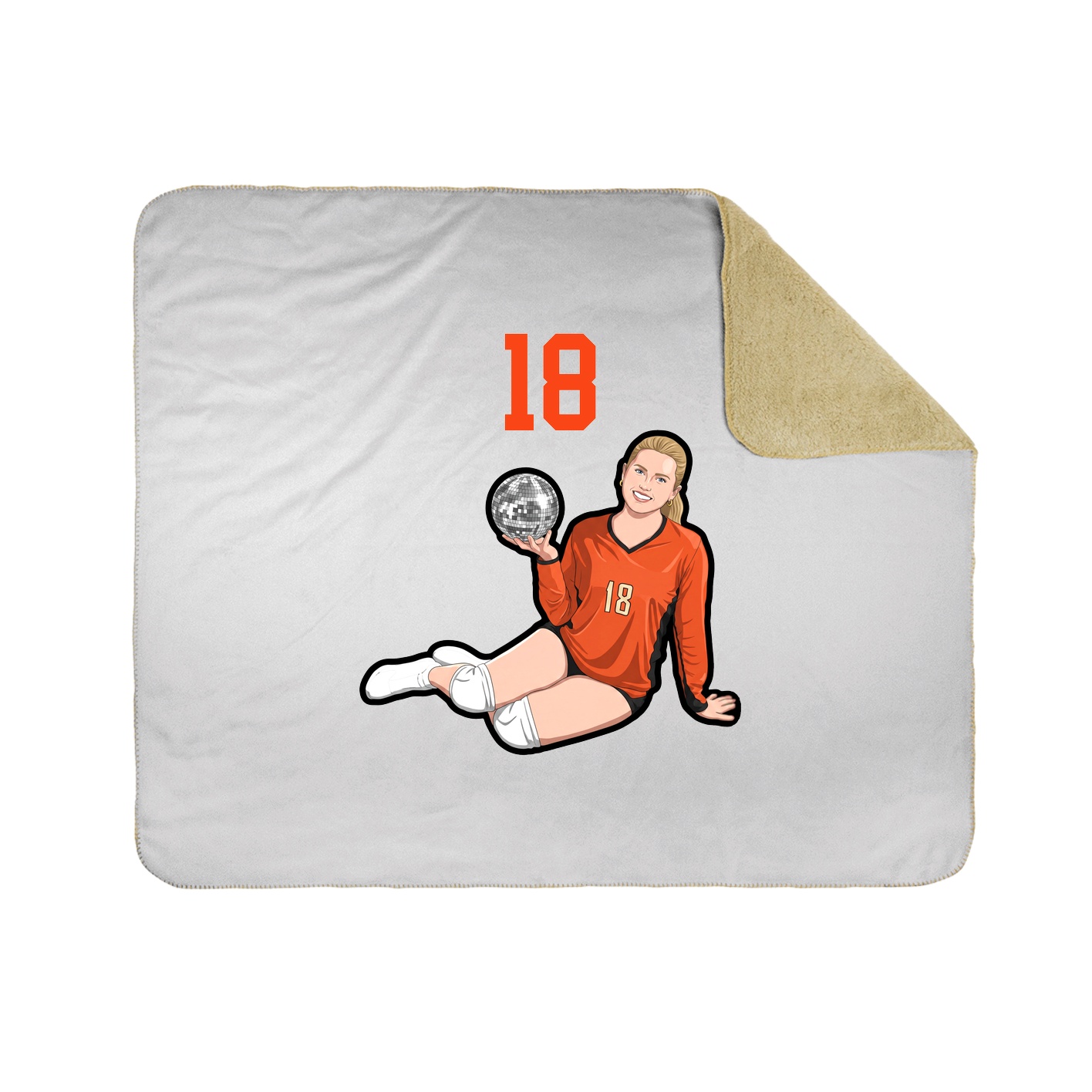 Throw Blanket — Number Top in White
