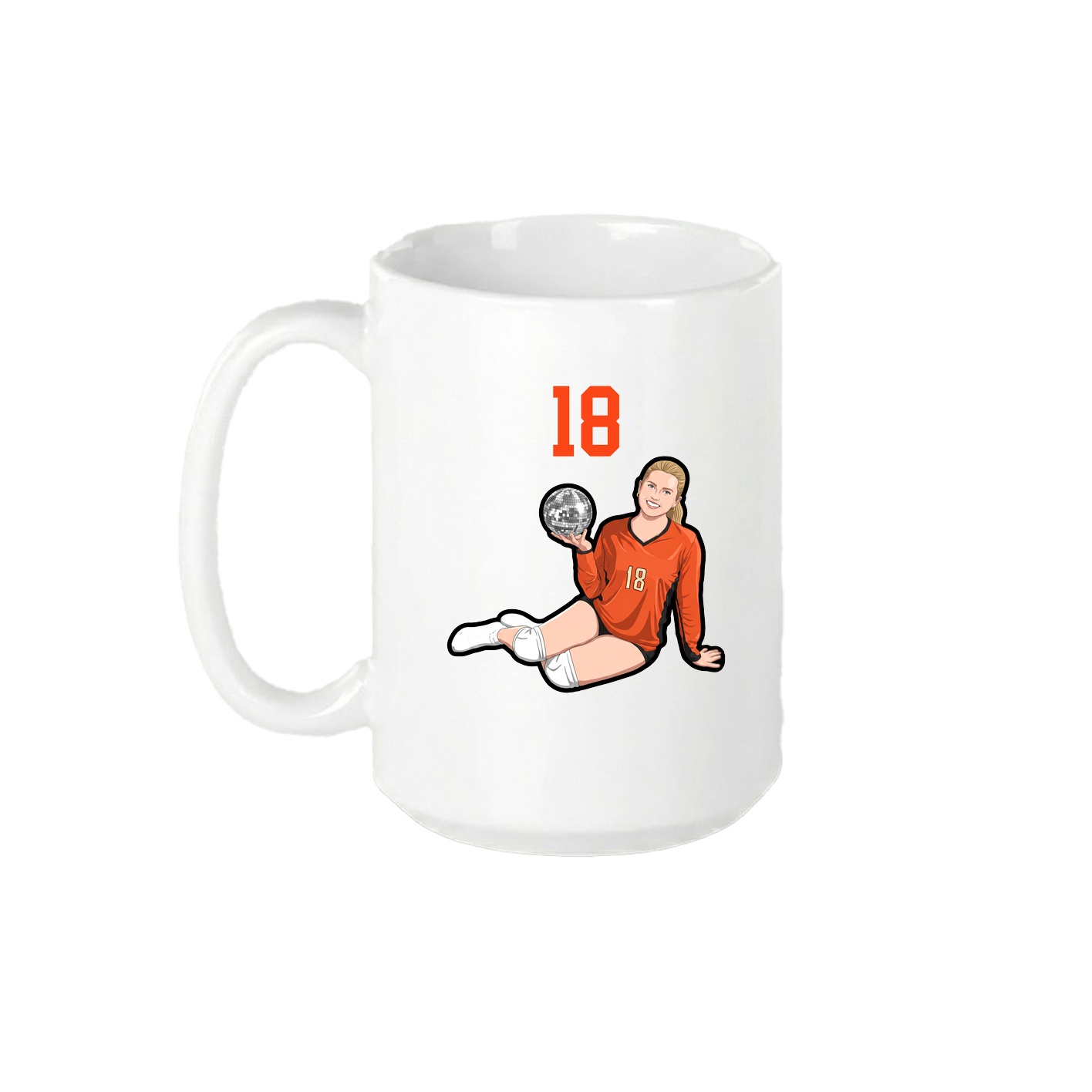 15oz Coffee Mug — Number Top in White