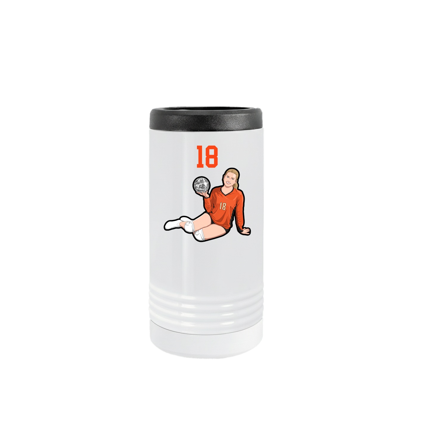 Slim Beverage Holder — Number Top in White