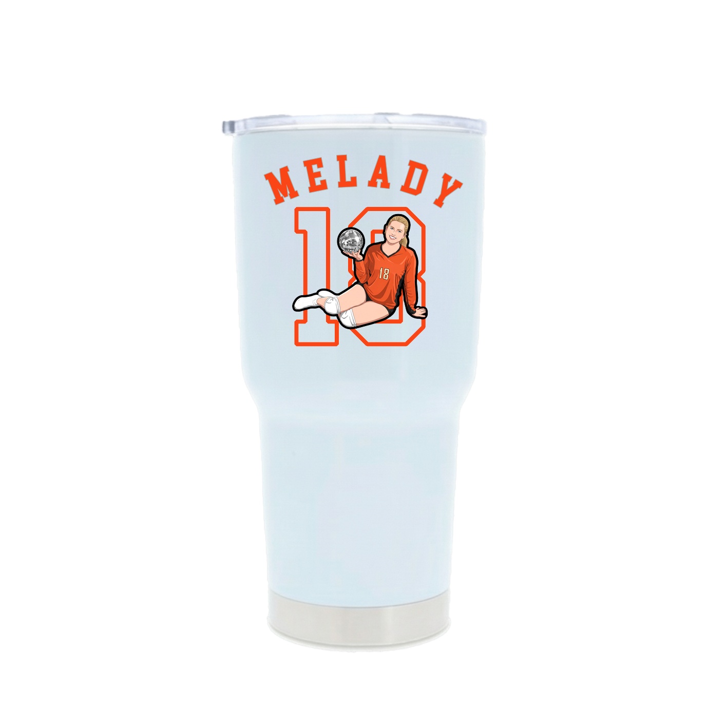 30oz Stainless Steel Tumbler — Shirsey Arch in White