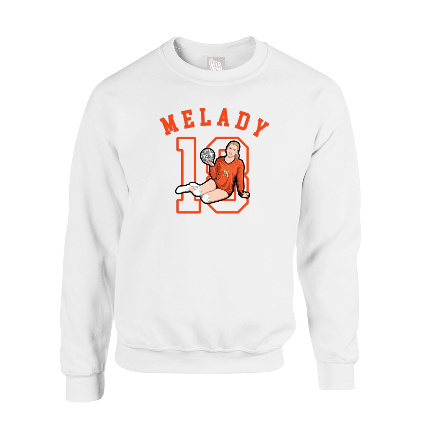 Fleece Crew — Shirsey Arch in White