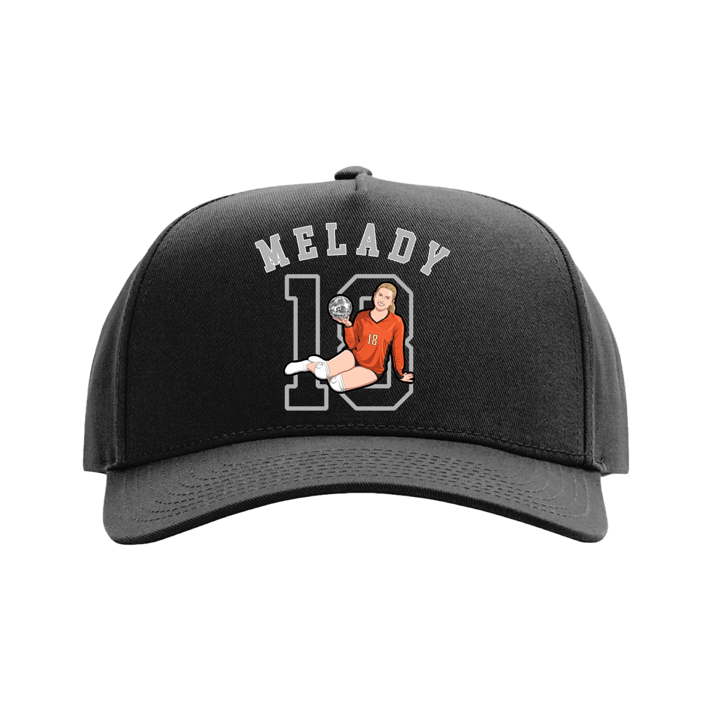 Full Fabric Five-Panel Champ Cap — Shirsey Arch in Black
