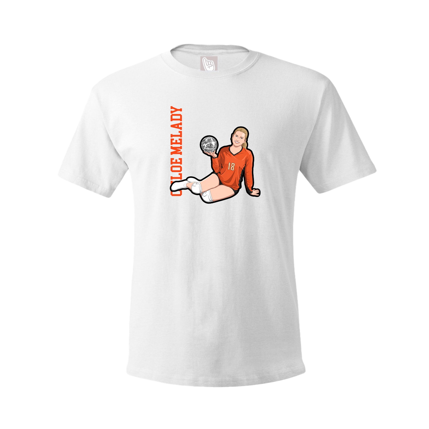 Youth Tee — Name Vertical in White