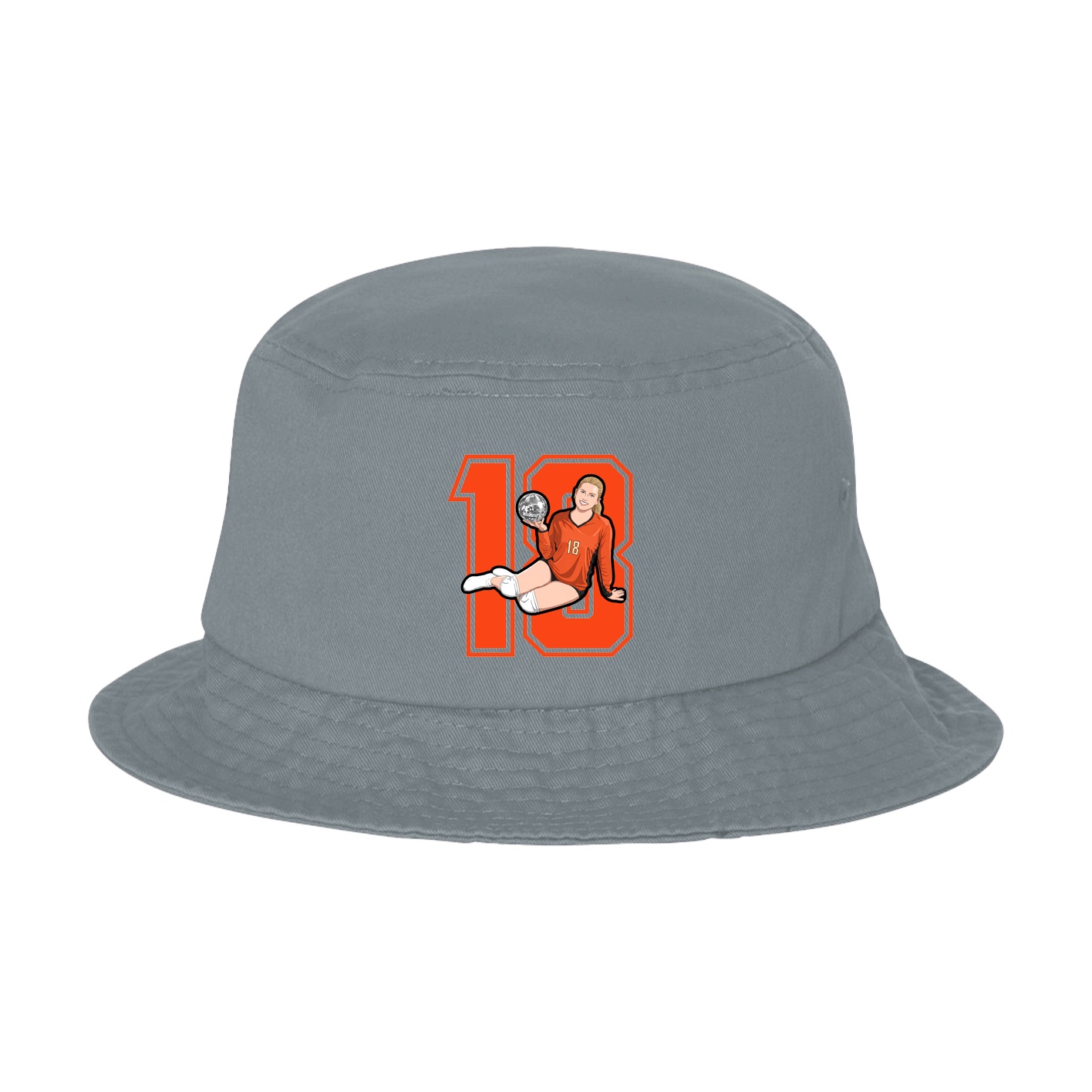 Bucket Cap — Number in Grey