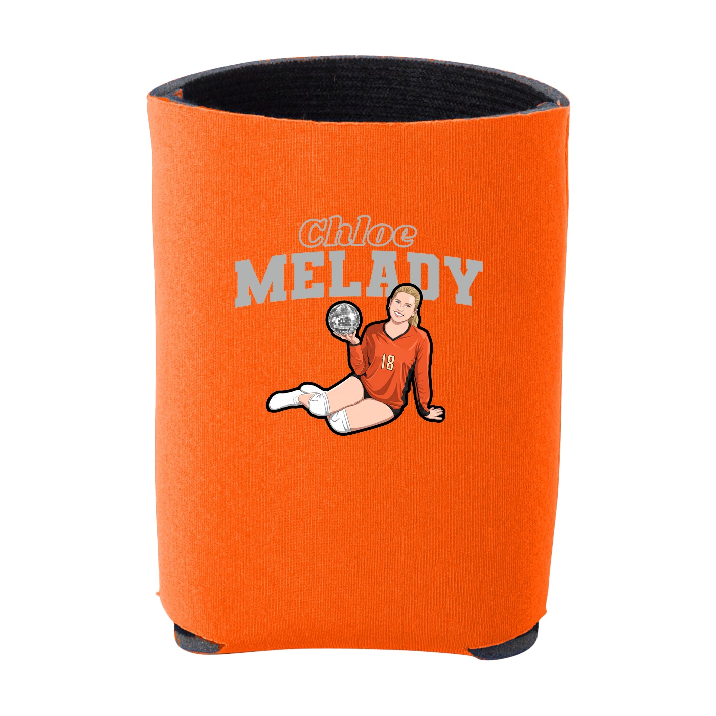 Can Holder — Name Arch in Orange