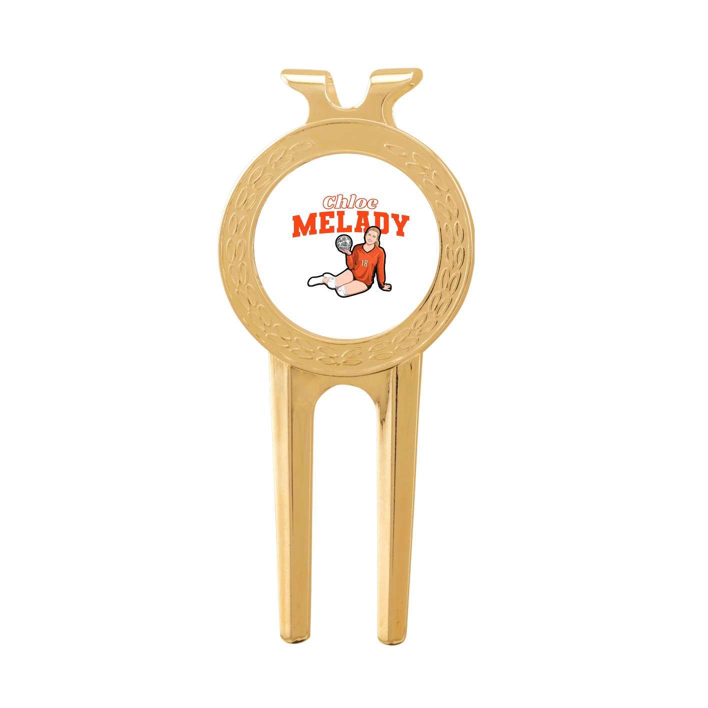 Divot Tool with Ball Marker — Name Arch in Classic