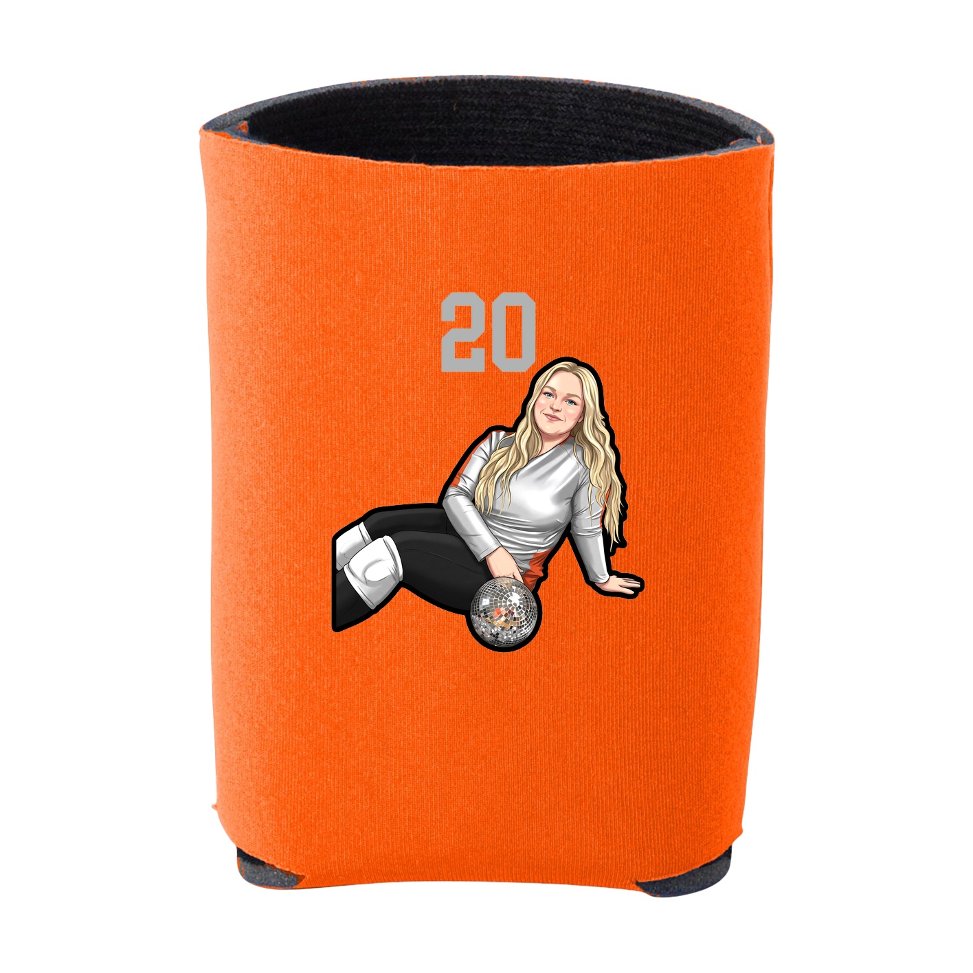 Can Holder — Number Top in Orange
