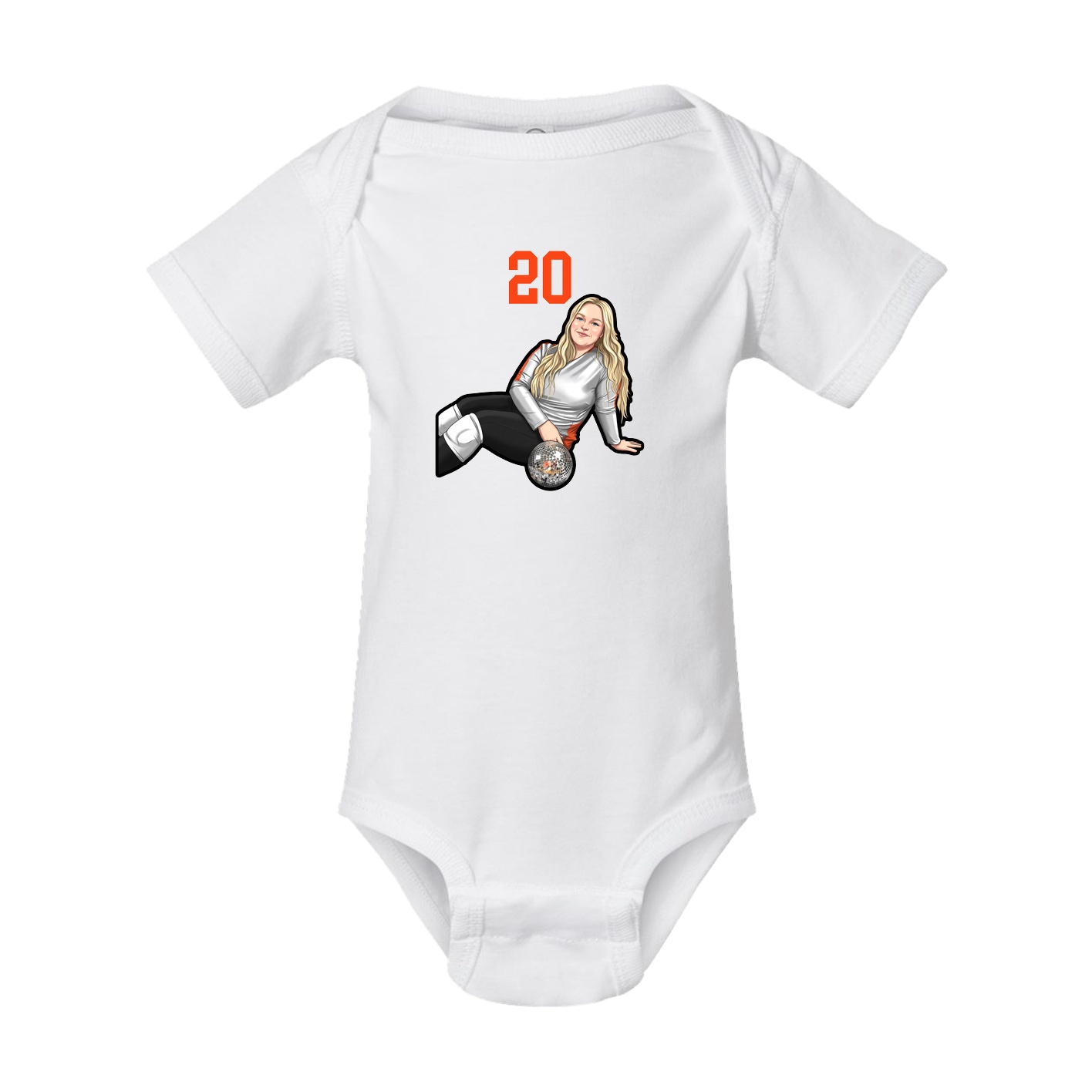 Baby Onesie — Number Top in White