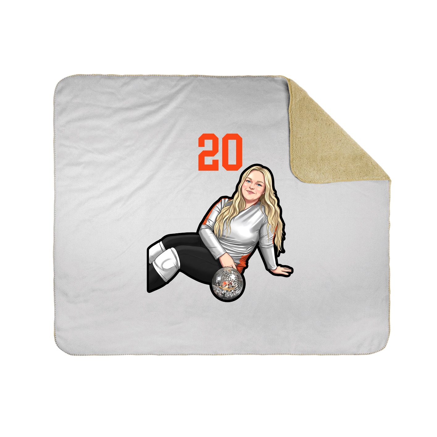 Throw Blanket — Number Top in White