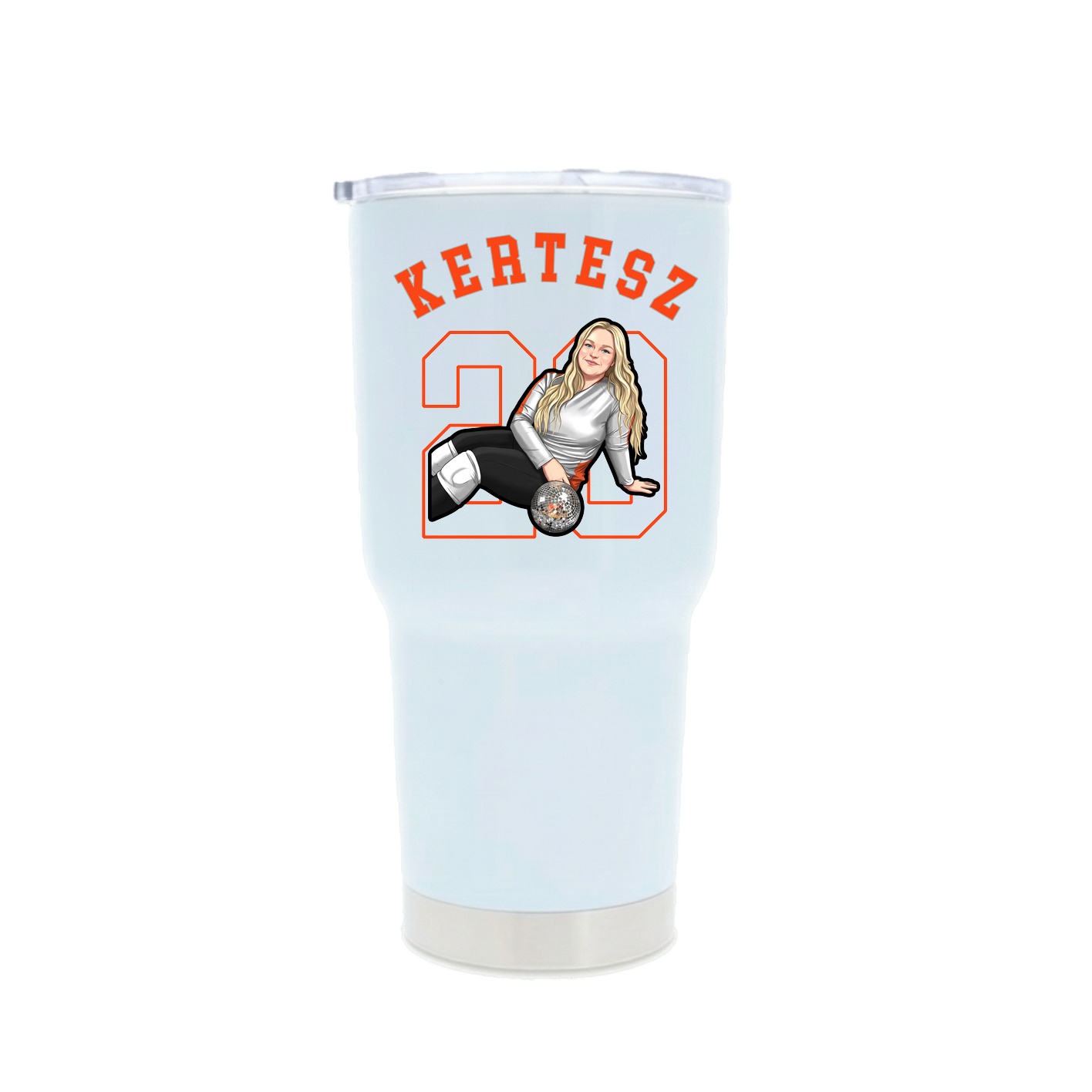 30oz Stainless Steel Tumbler — Shirsey Arch in White