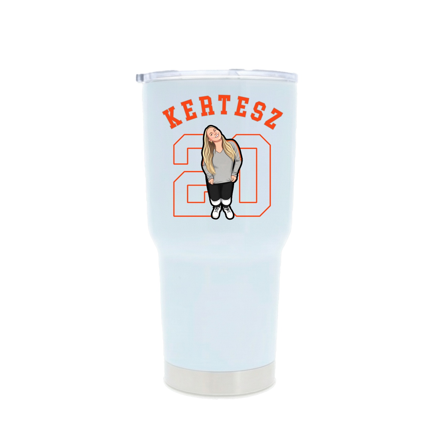 30oz Stainless Steel Tumbler — Shirsey Arch in White