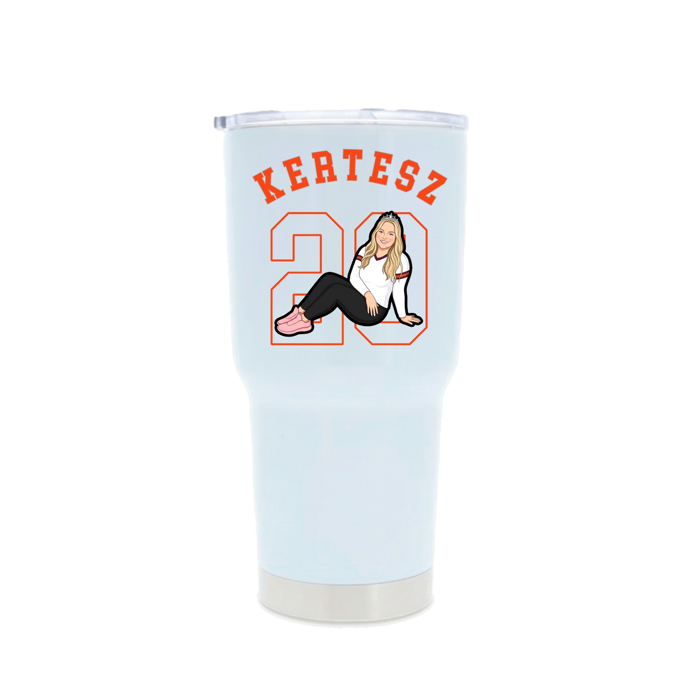 30oz Stainless Steel Tumbler — Shirsey Arch in White