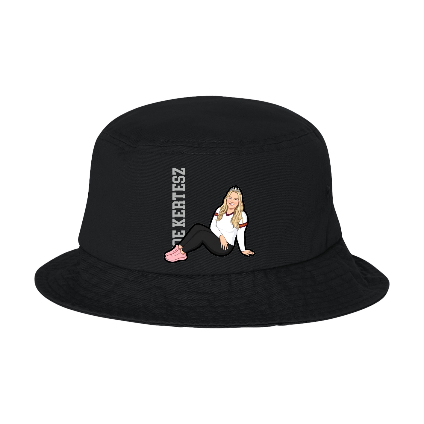 Bucket Cap — Name Vertical in Black