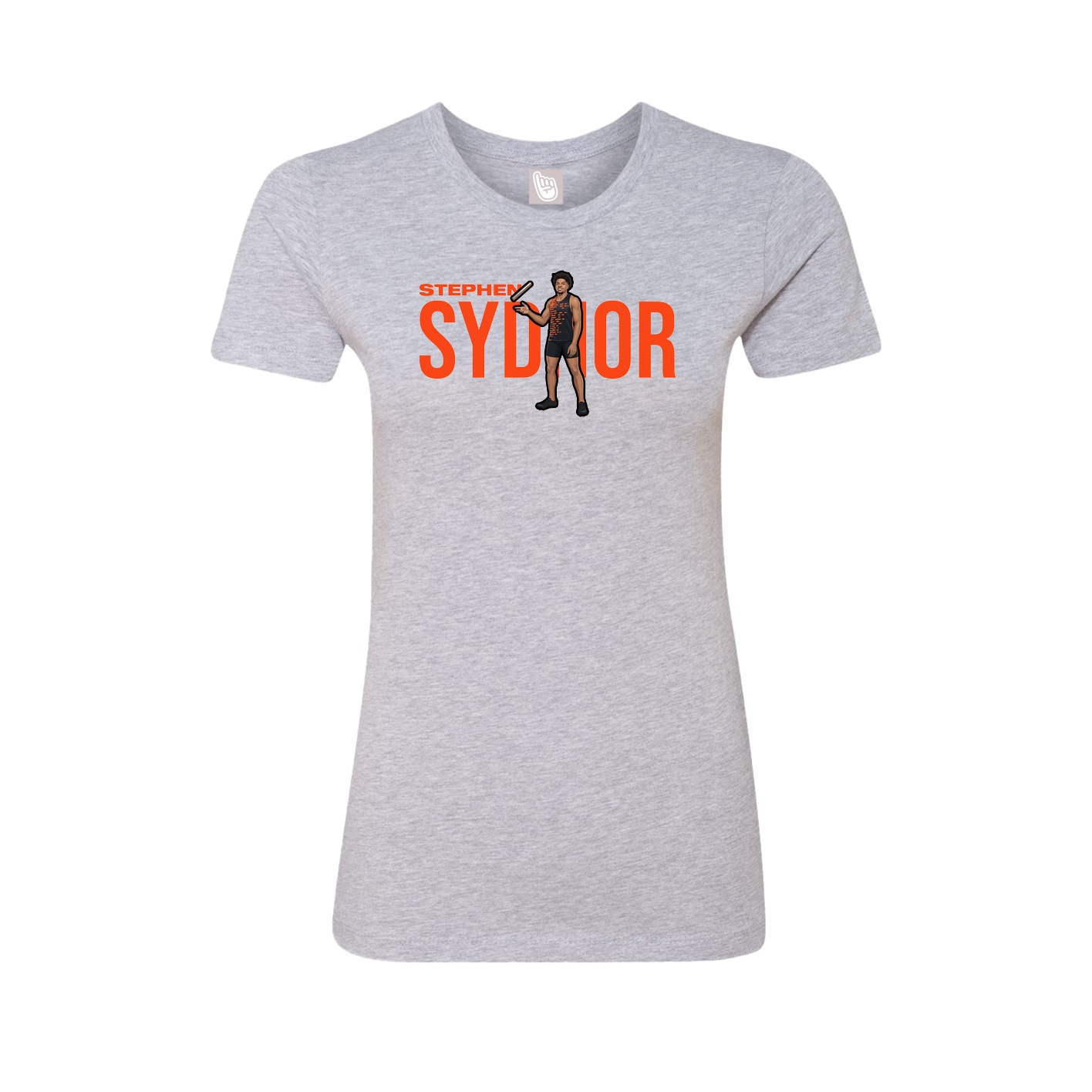 Fitted Women's Tee — Player Name in Grey