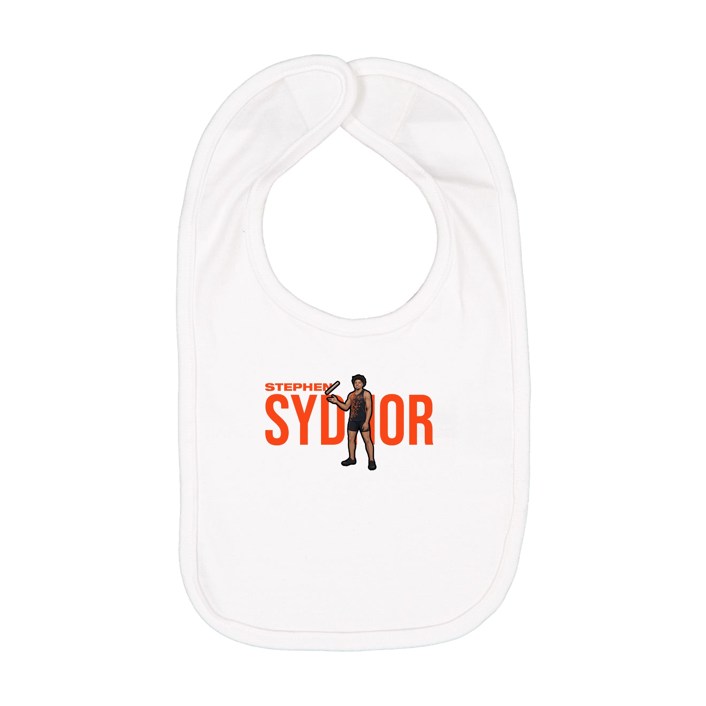 Infant Bib — Player Name in White