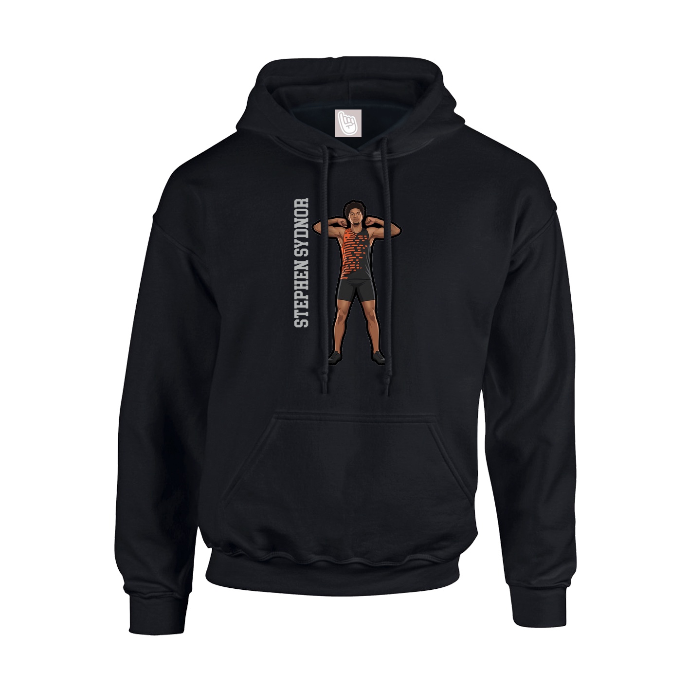 Youth Hoodie — Name Vertical in Black