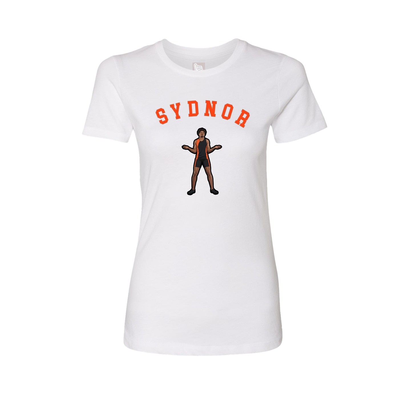 Fitted Women's Tee — Shirsey Arch in White