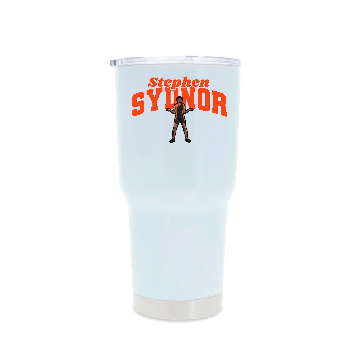 30oz Stainless Steel Tumbler — Signature Arch in White