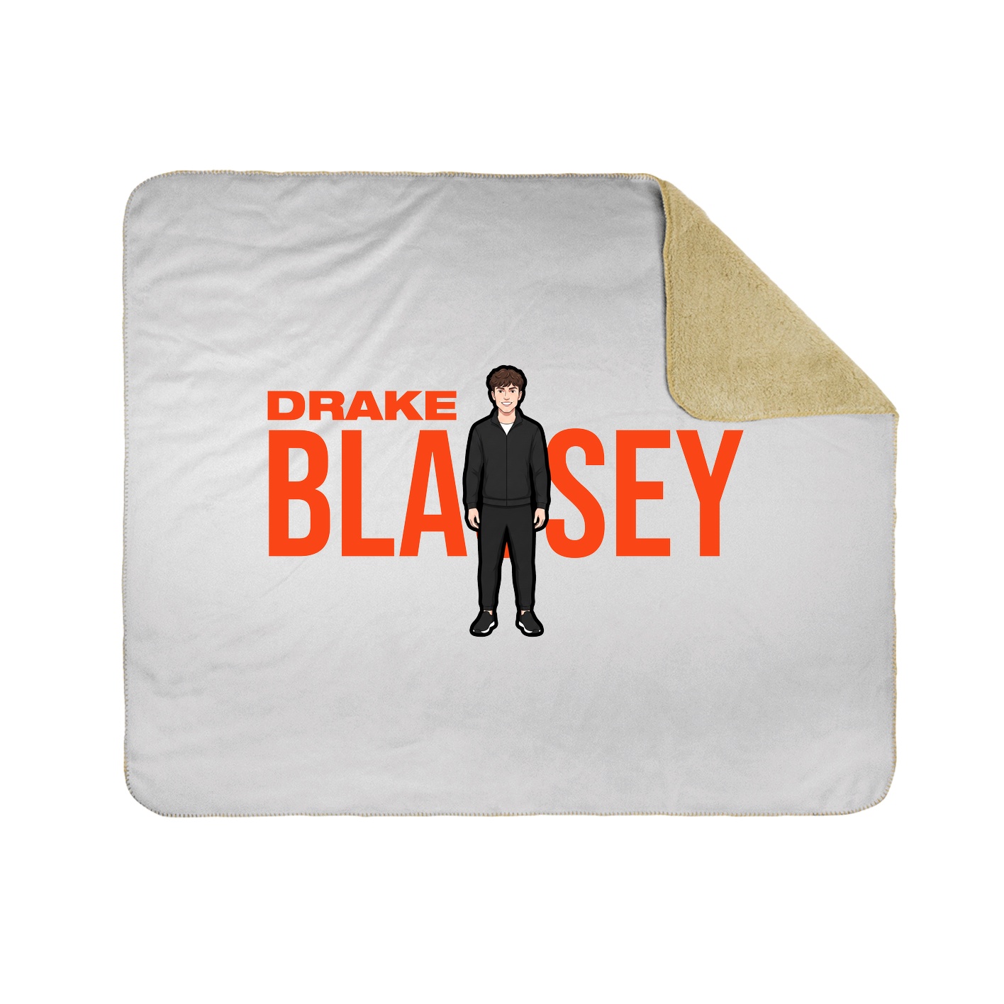 Throw Blanket — Player Name in White