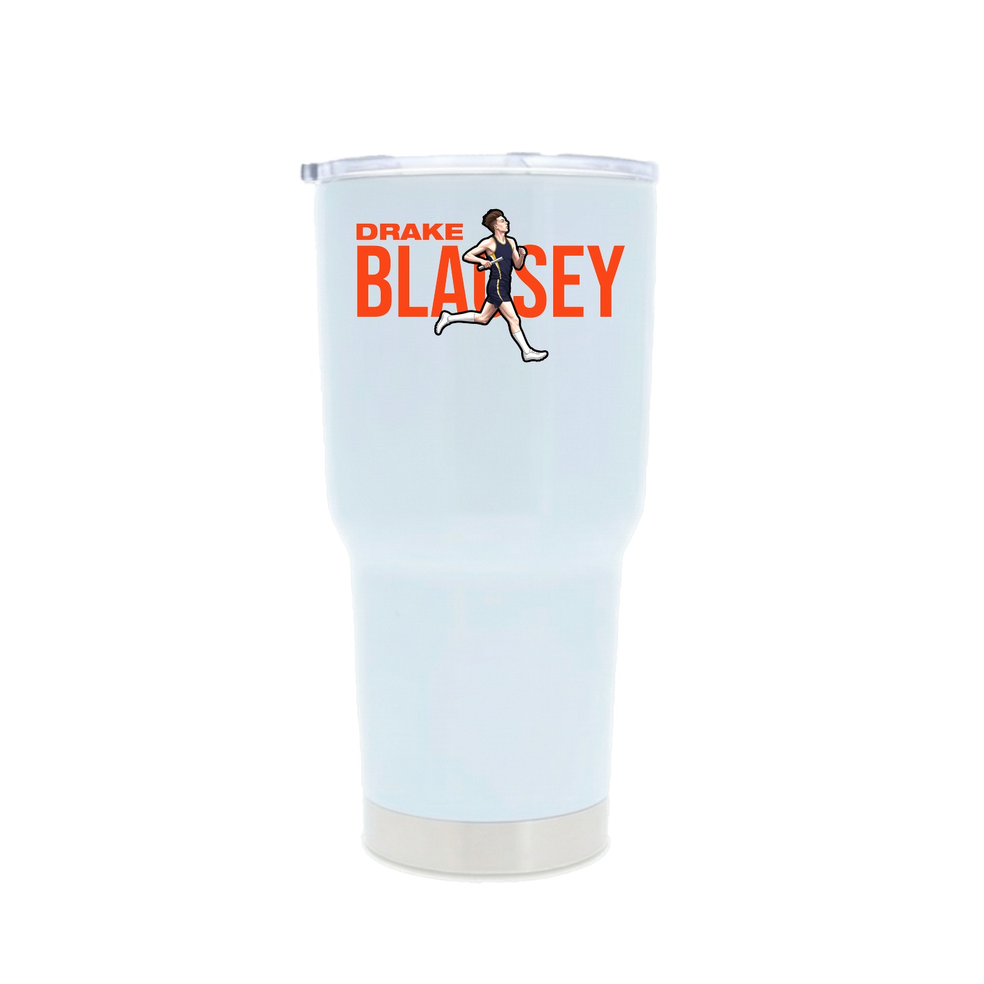 30oz Stainless Steel Tumbler — Player Name in White