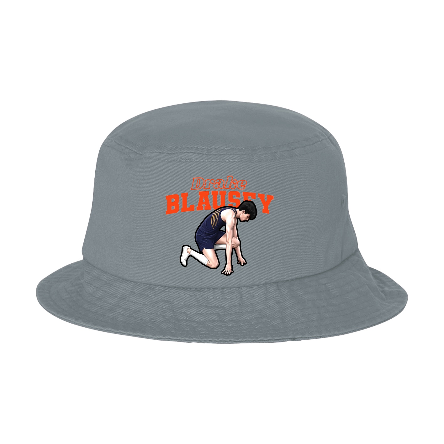 Bucket Cap — Name Arch in Grey