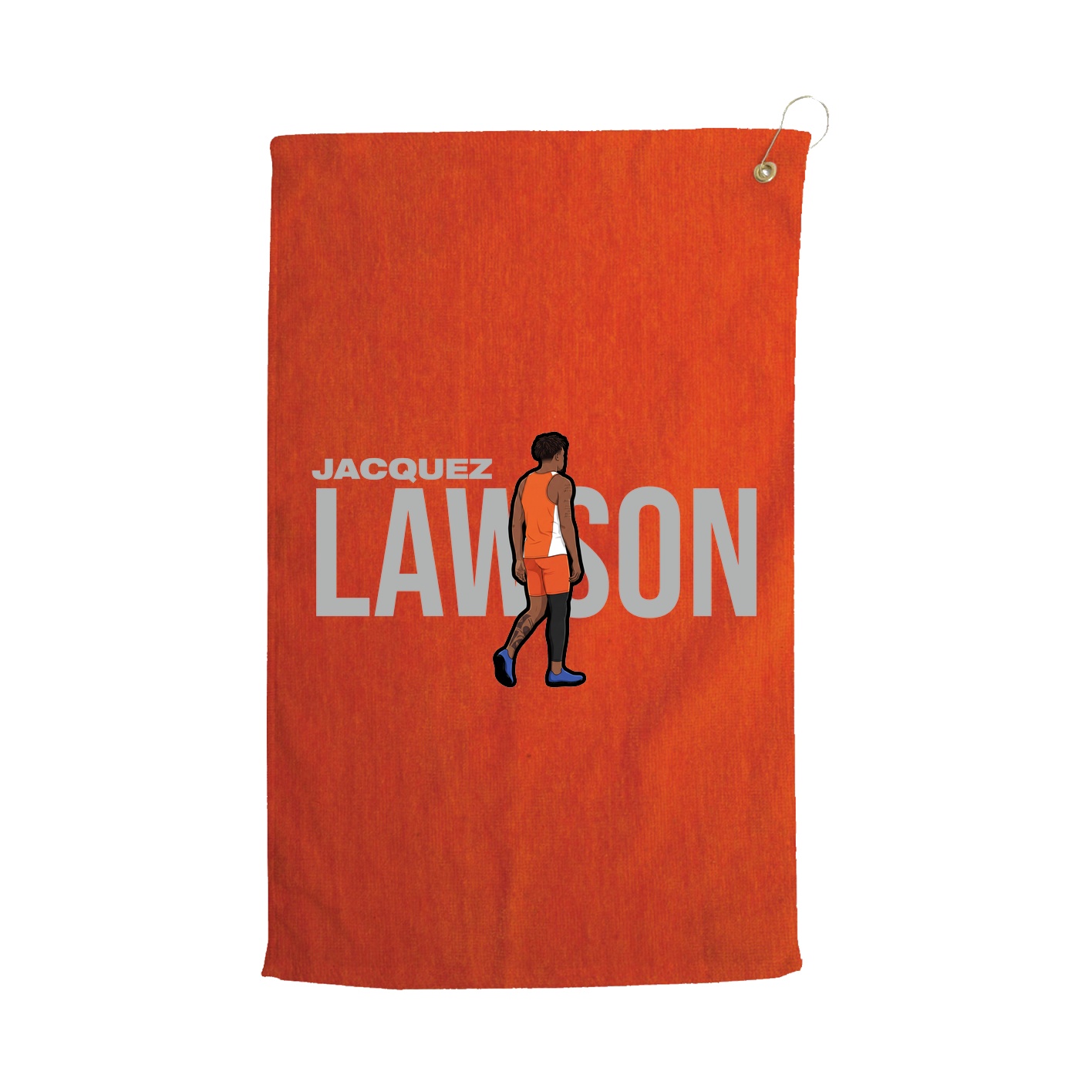 Golf Towel — Player Name in Orange