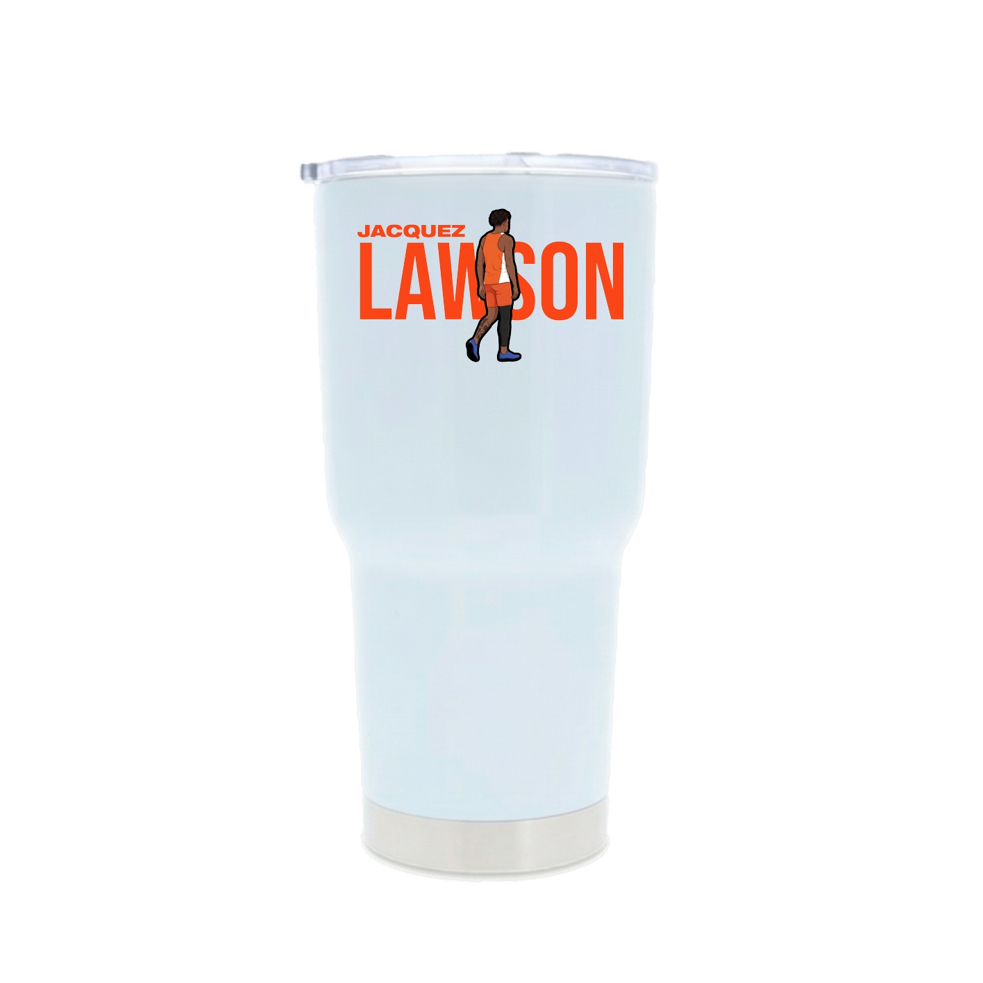 30oz Stainless Steel Tumbler — Player Name in White