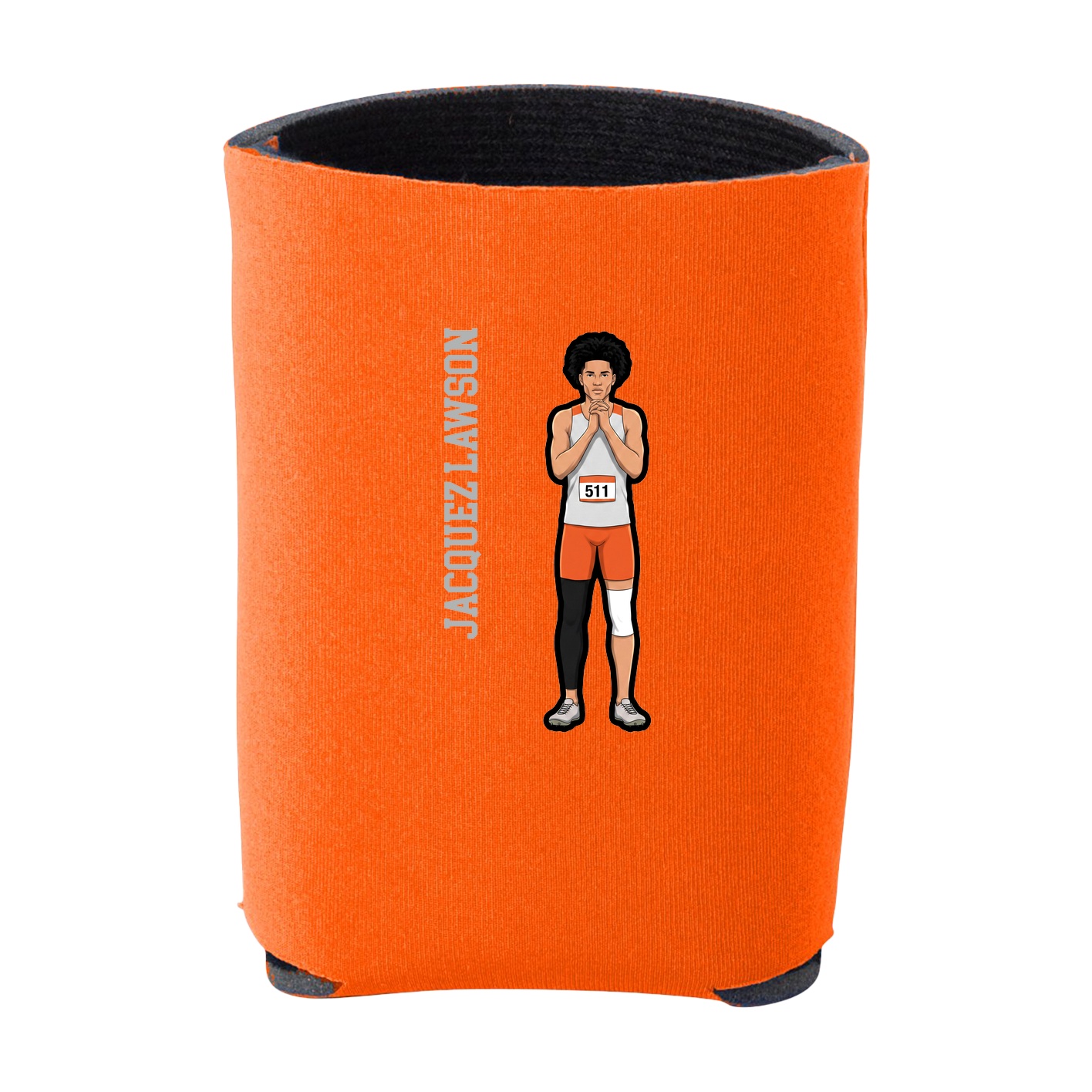 Can Holder — Name Vertical in Orange