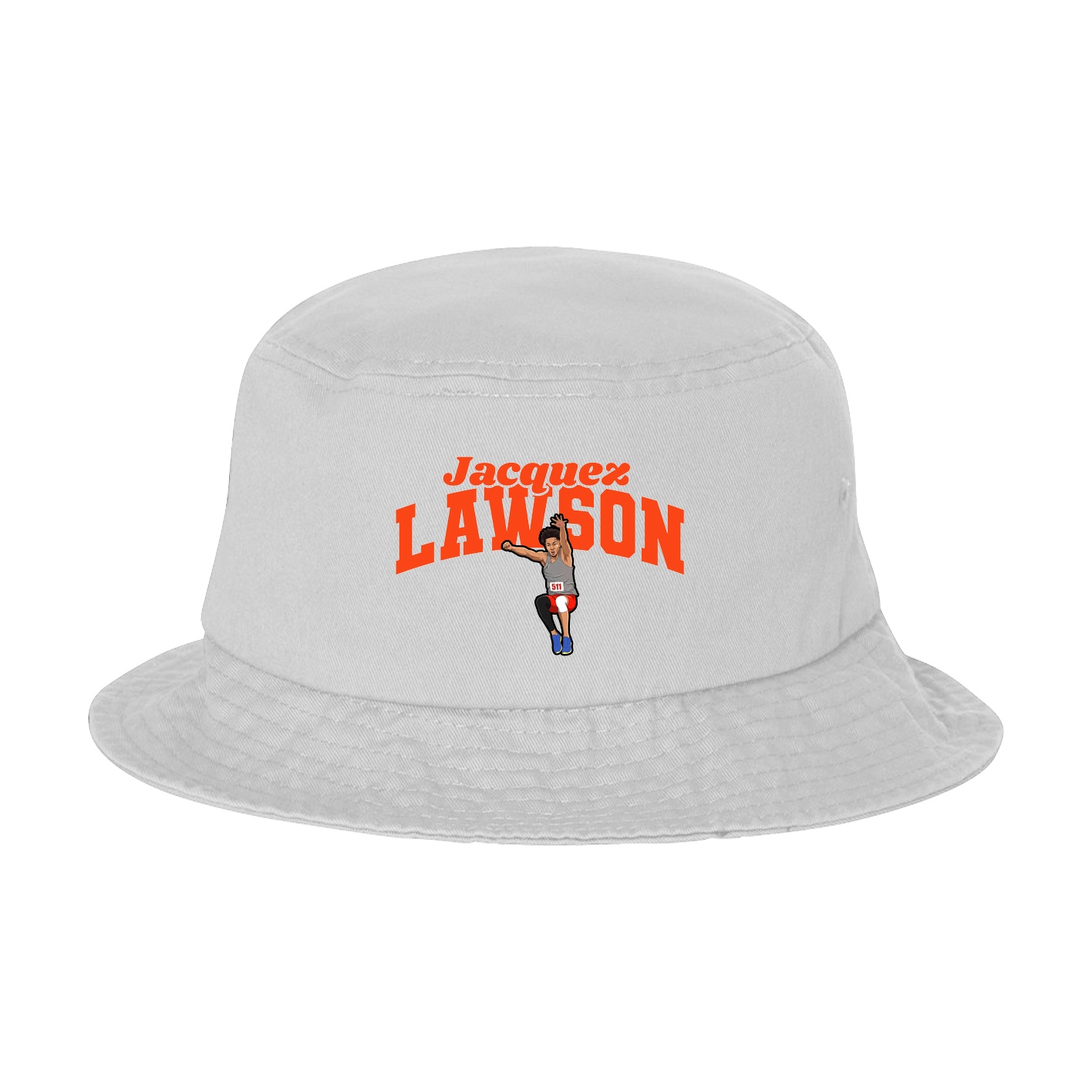 Bucket Cap — Signature Arch in White