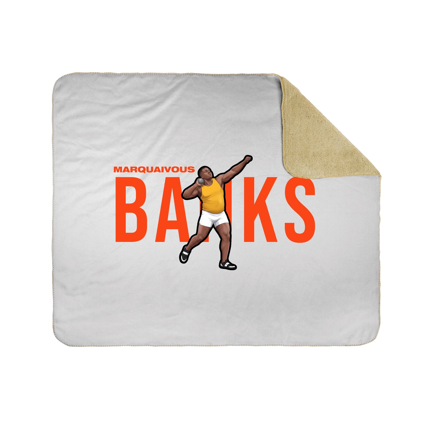 Throw Blanket — Player Name in White
