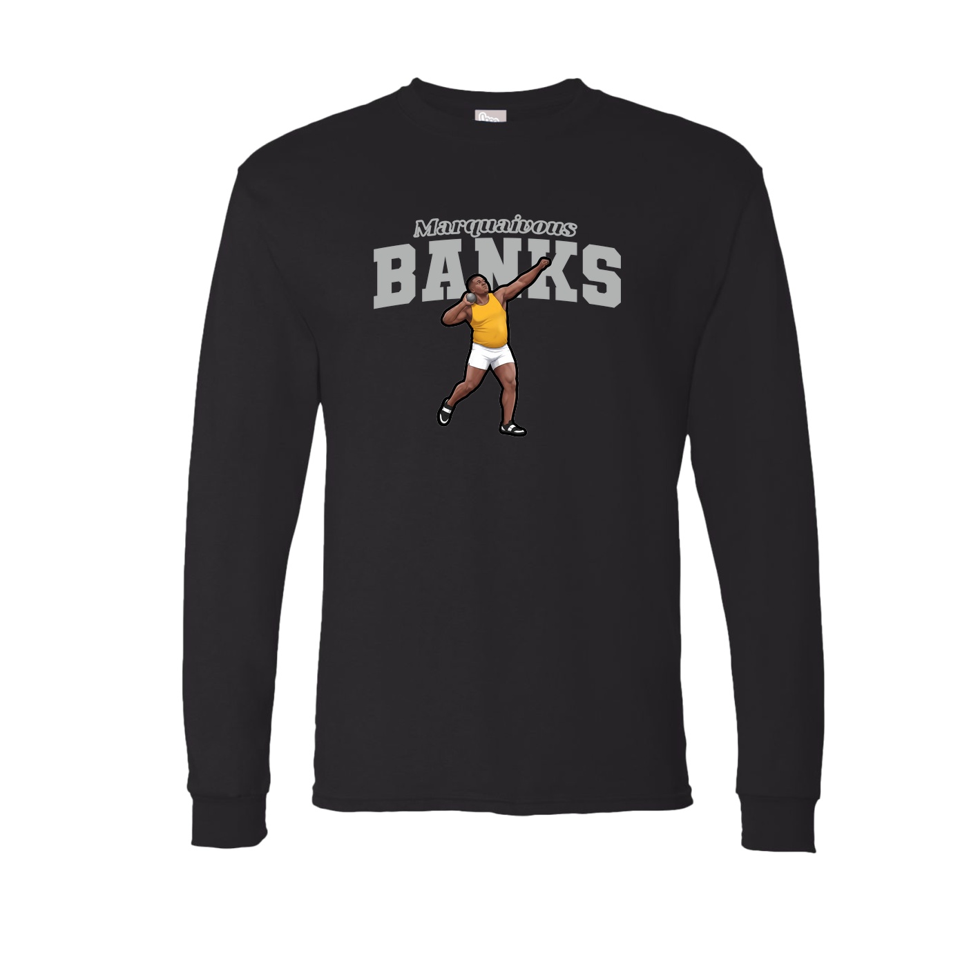 Long Sleeve Tee — Name Arch in Black