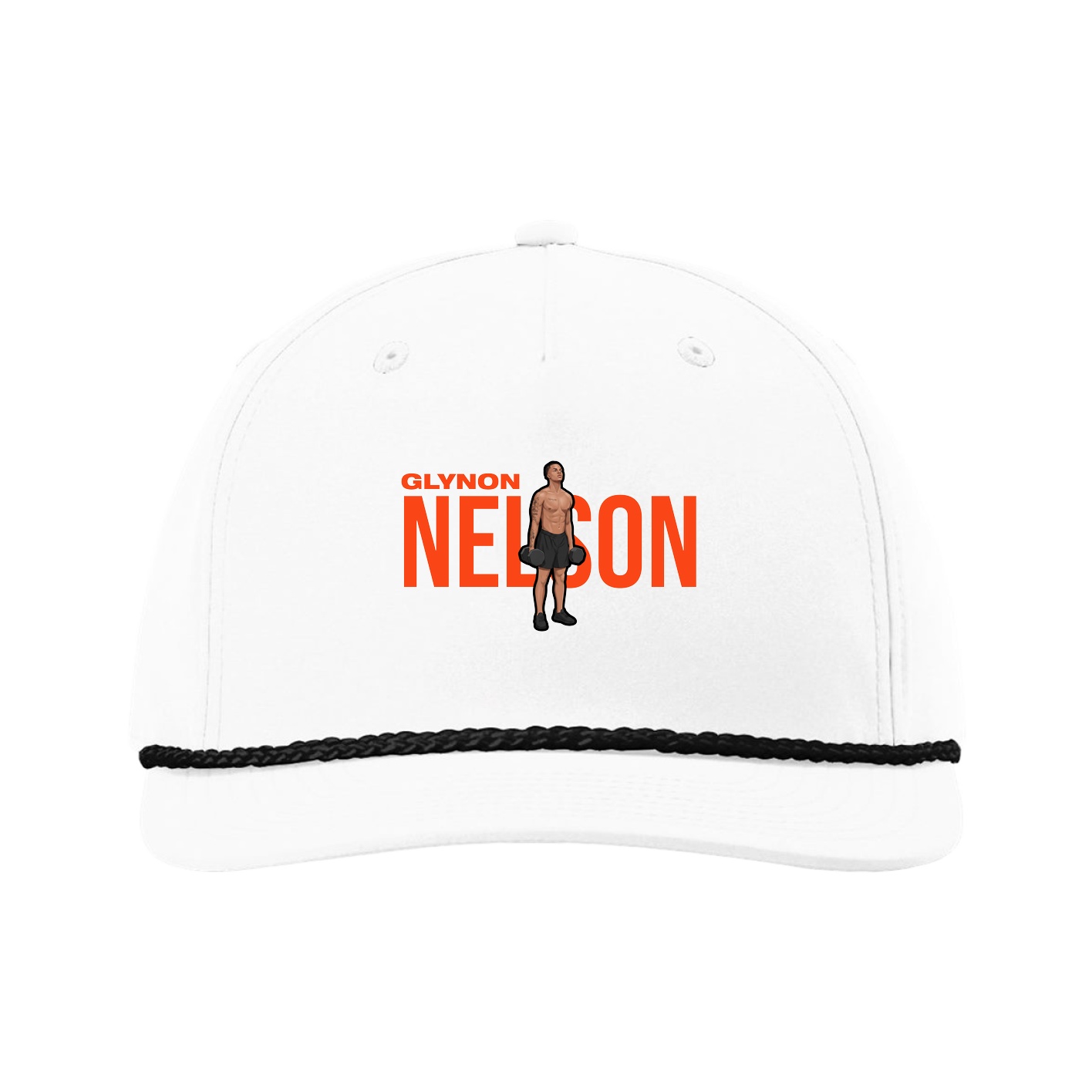 Five-Panel Classic Rope Cap — Player Name in White