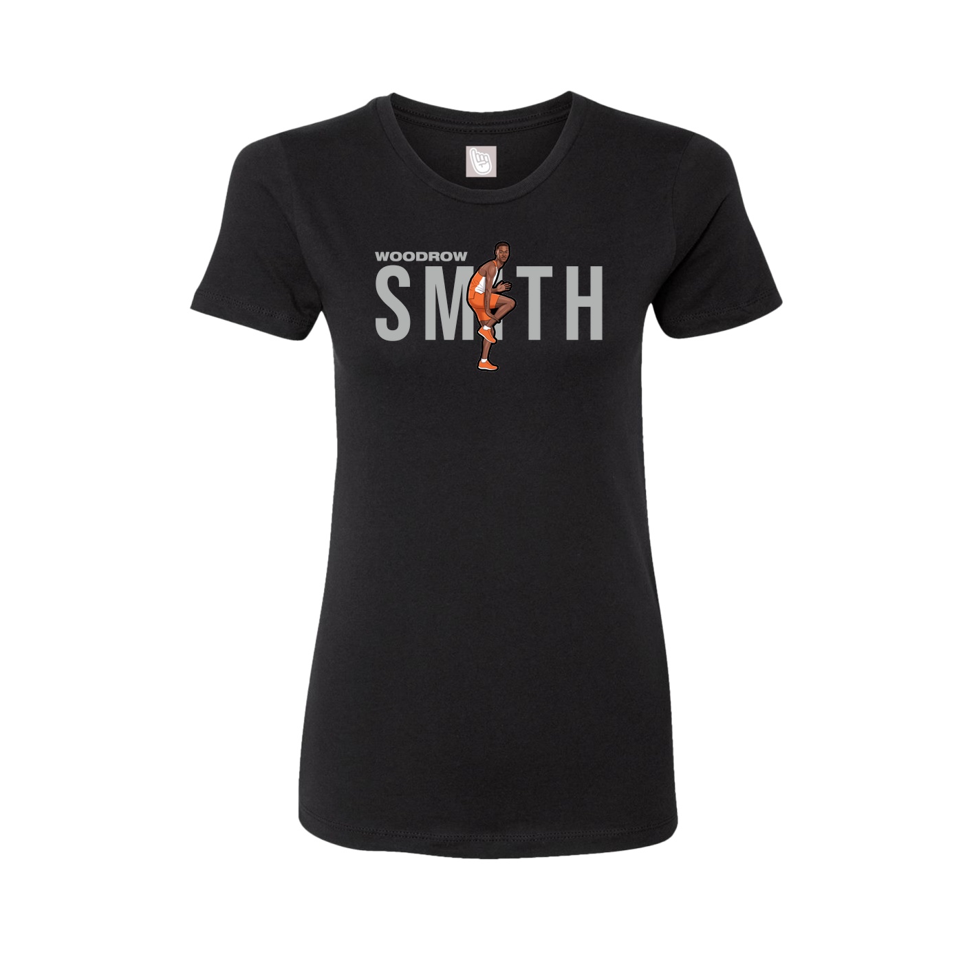 Fitted Women's Tee — Player Name in Black