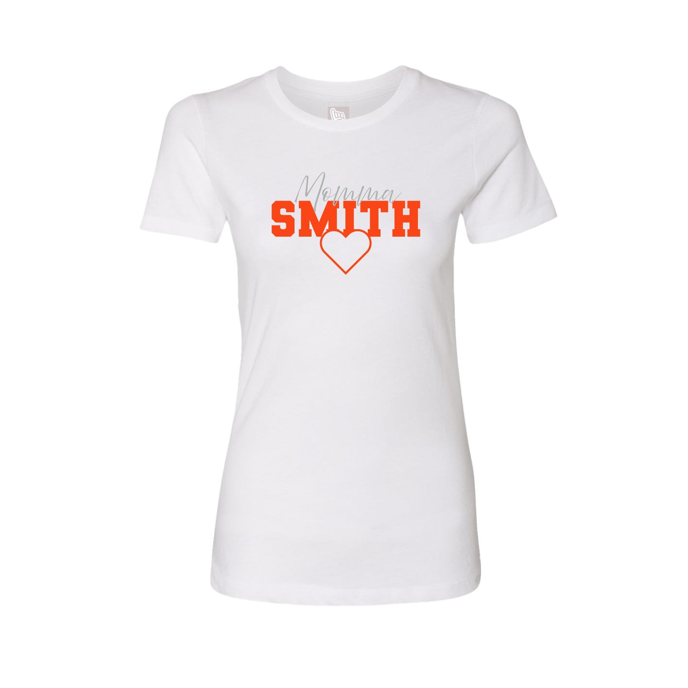 Womens Tee — Mothers Day Heart in White