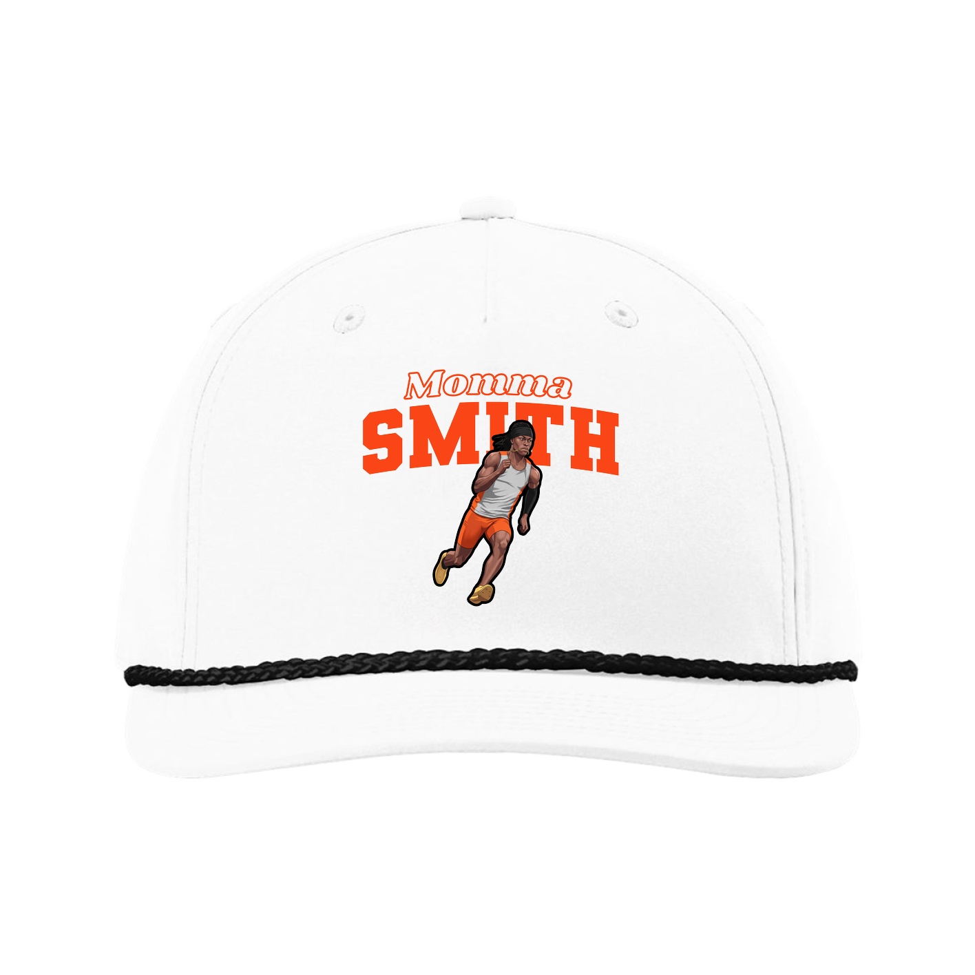 Five-Panel Classic Rope Cap — Mothers Day Block in White