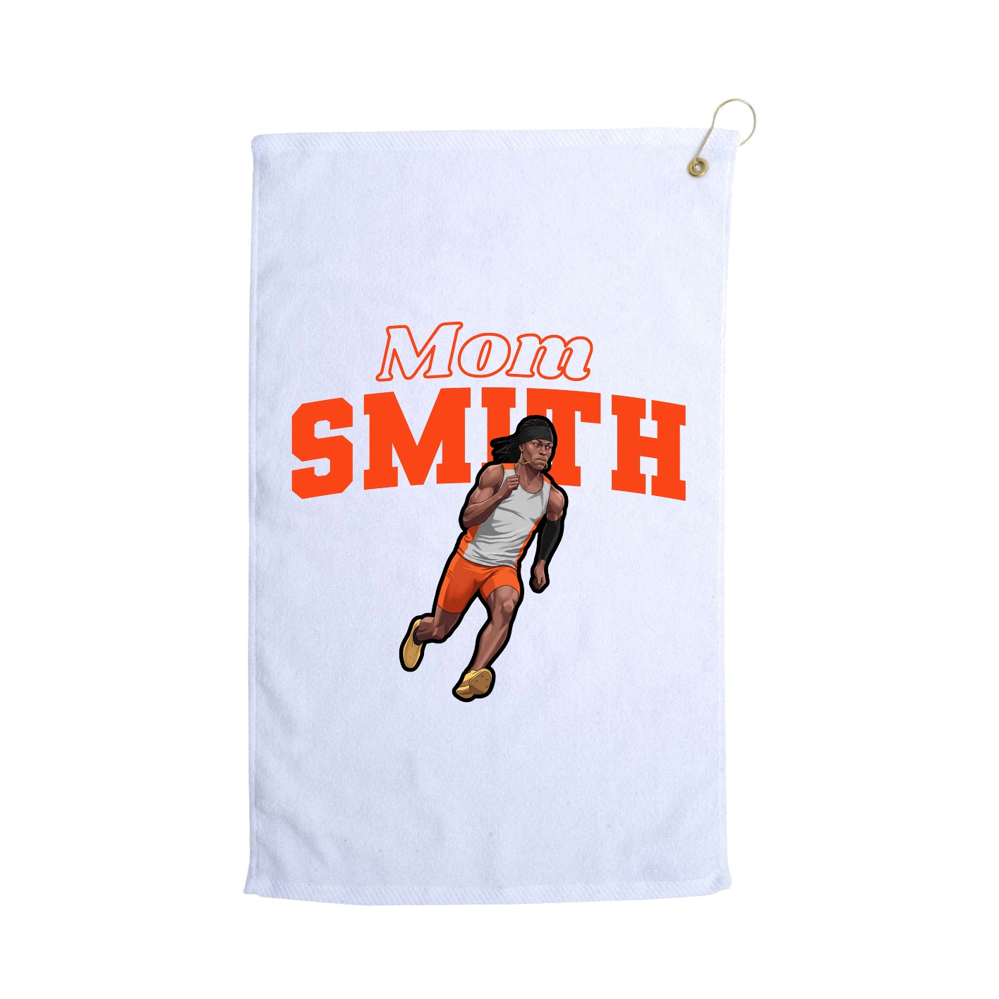 Golf Towel — Mothers Day Block in White