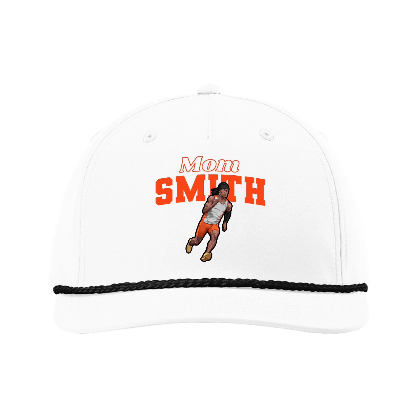 Five-Panel Classic Rope Cap — Mothers Day Block in White