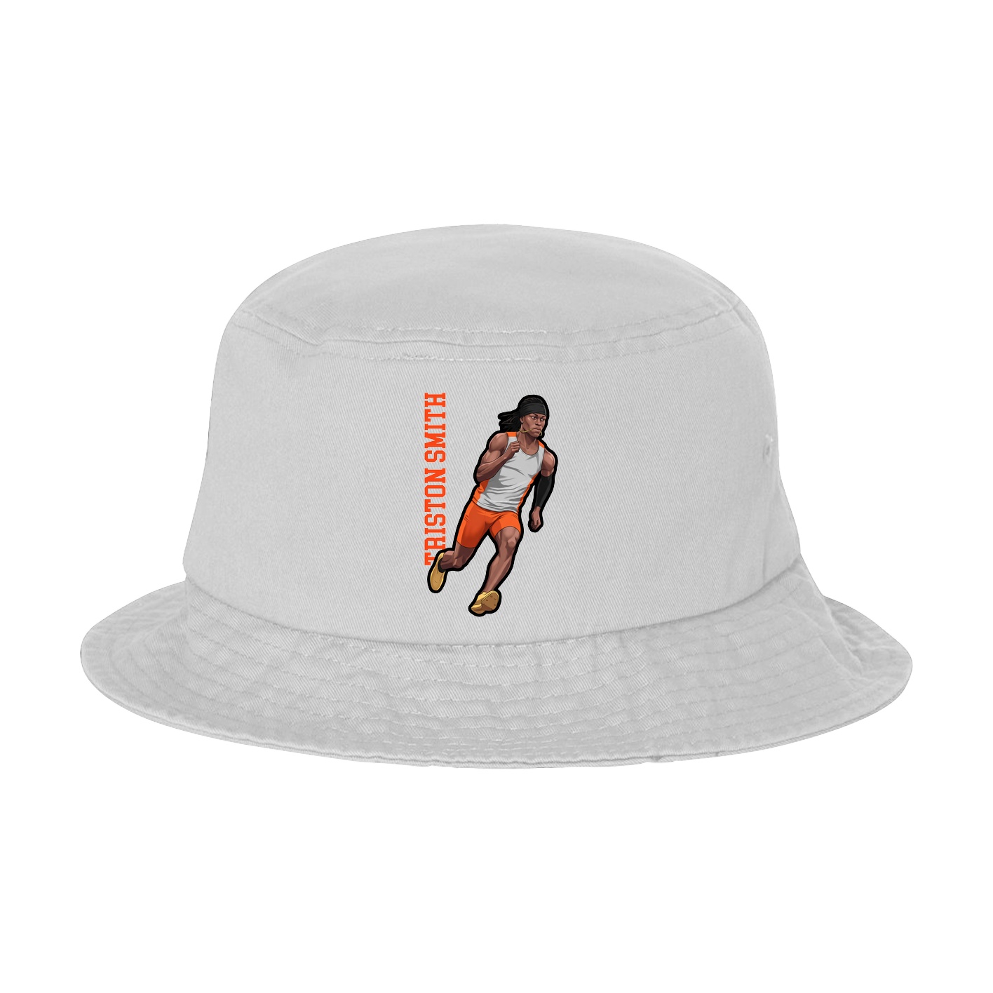 Bucket Cap — Name Vertical in White