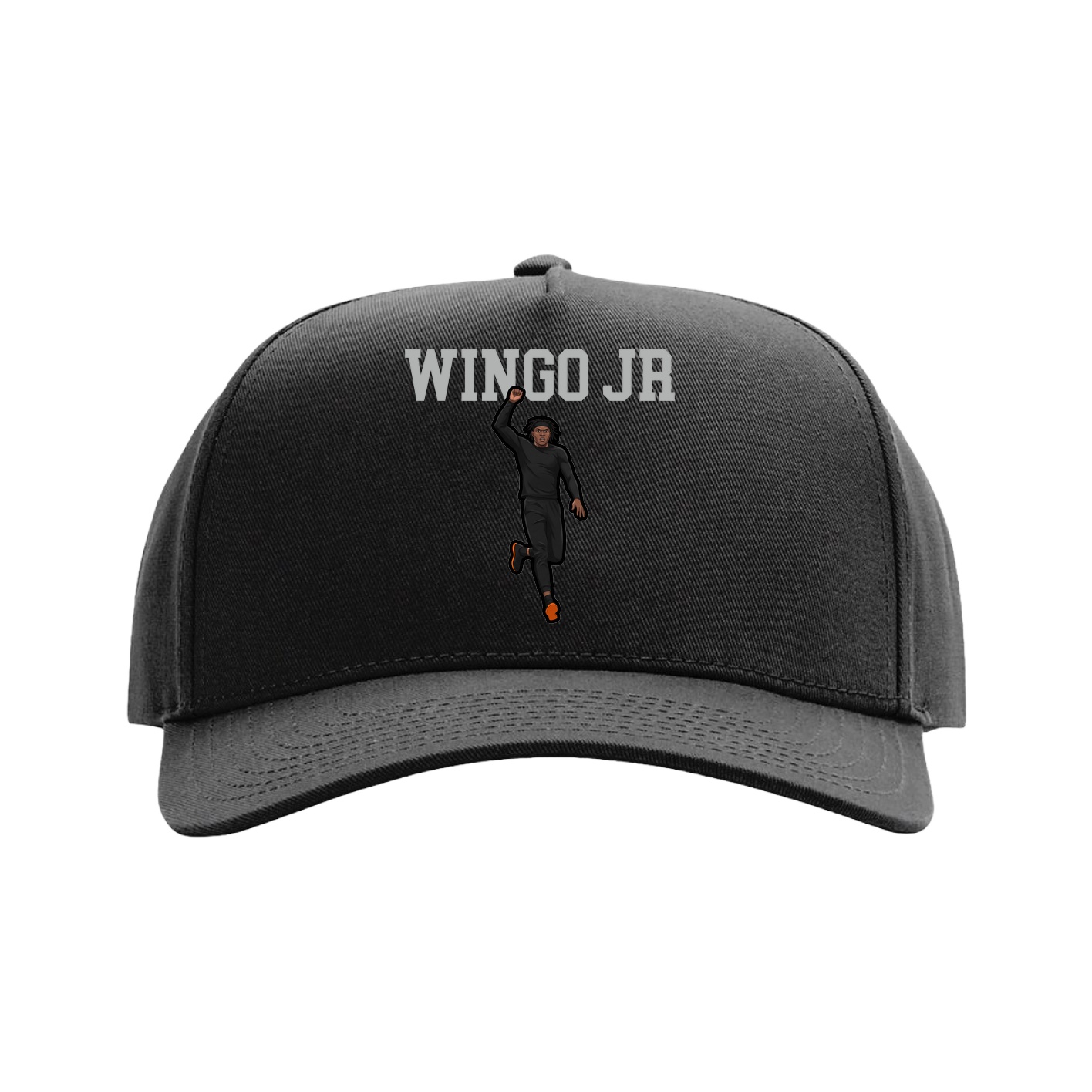 Full Fabric Five-Panel Champ Cap — Shirsey in Black