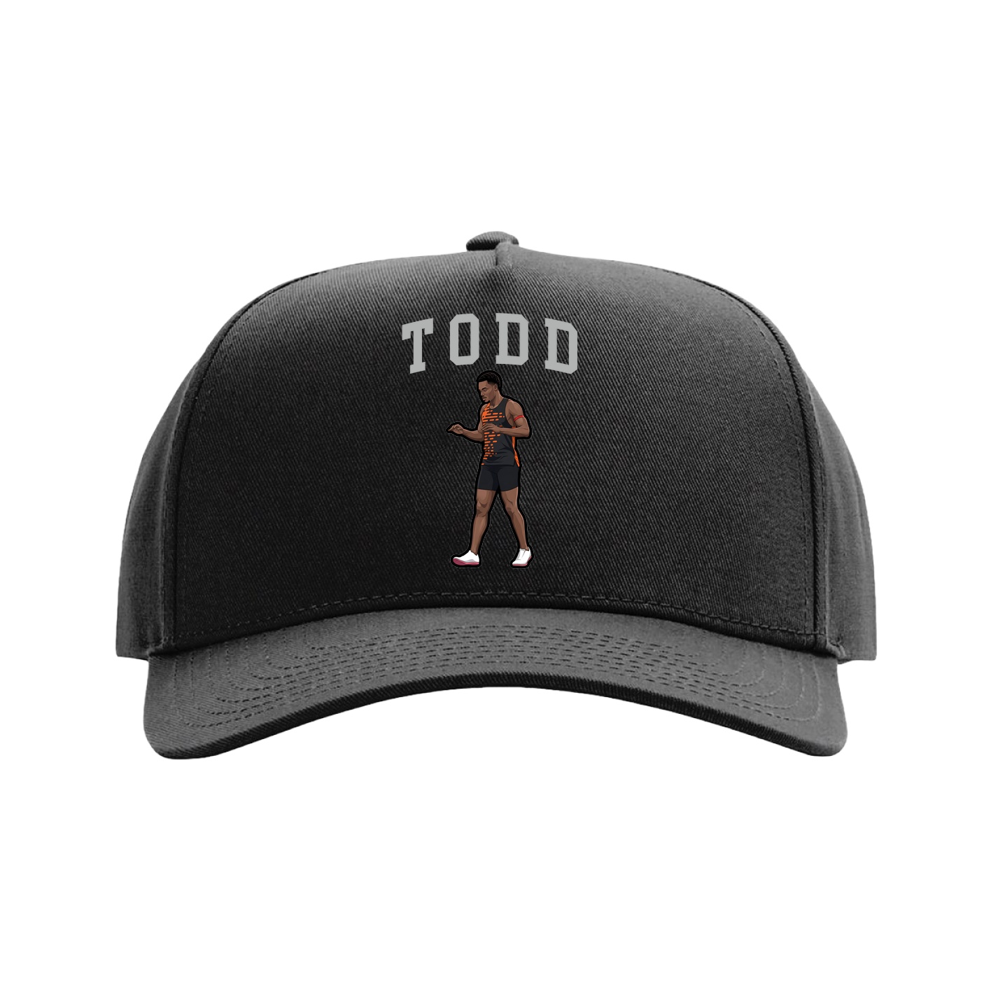 Full Fabric Five-Panel Champ Cap — Shirsey in Black