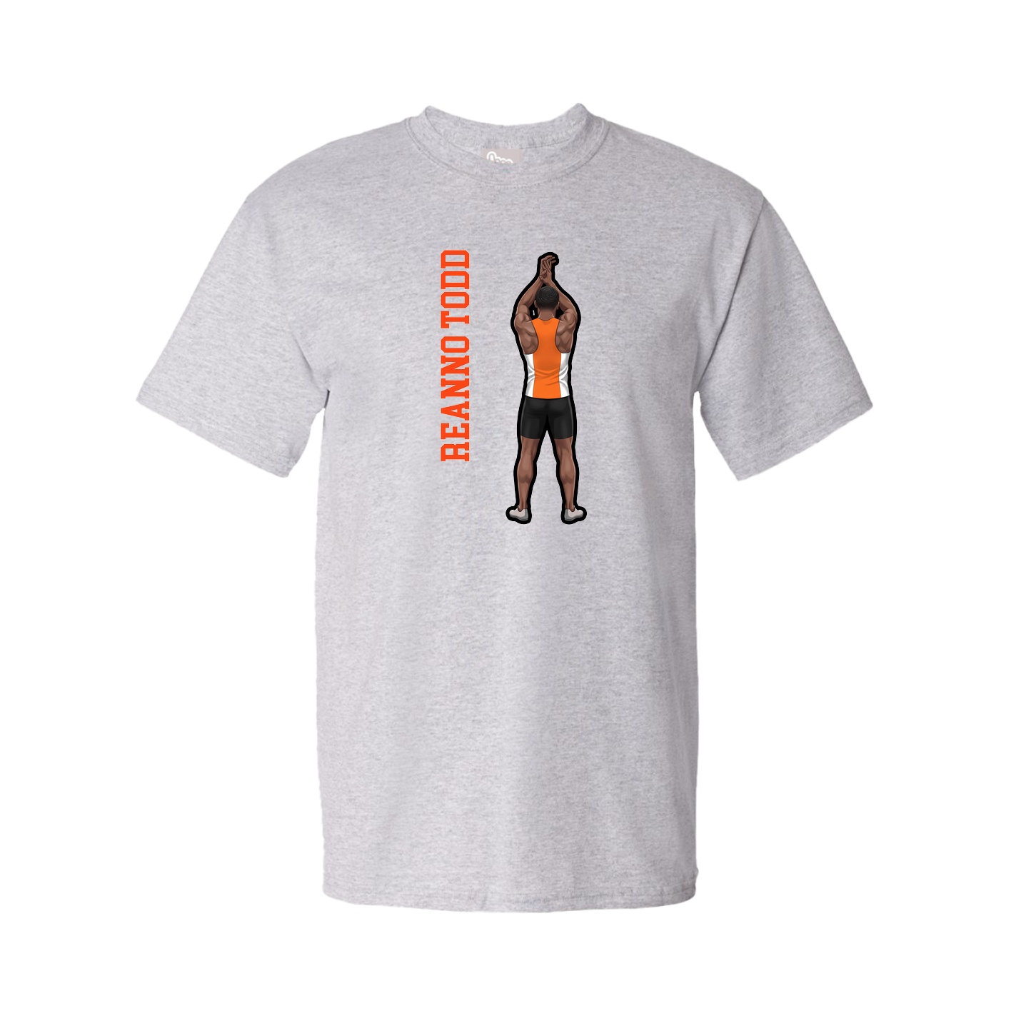 Tee — Name Vertical in Grey