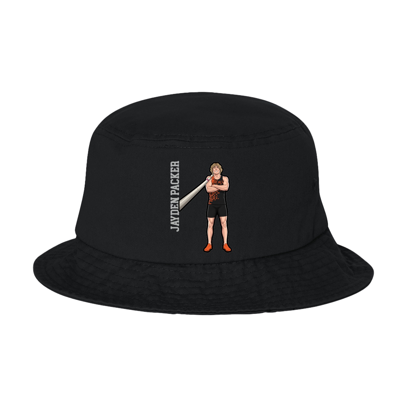 Bucket Cap — Name Vertical in Black