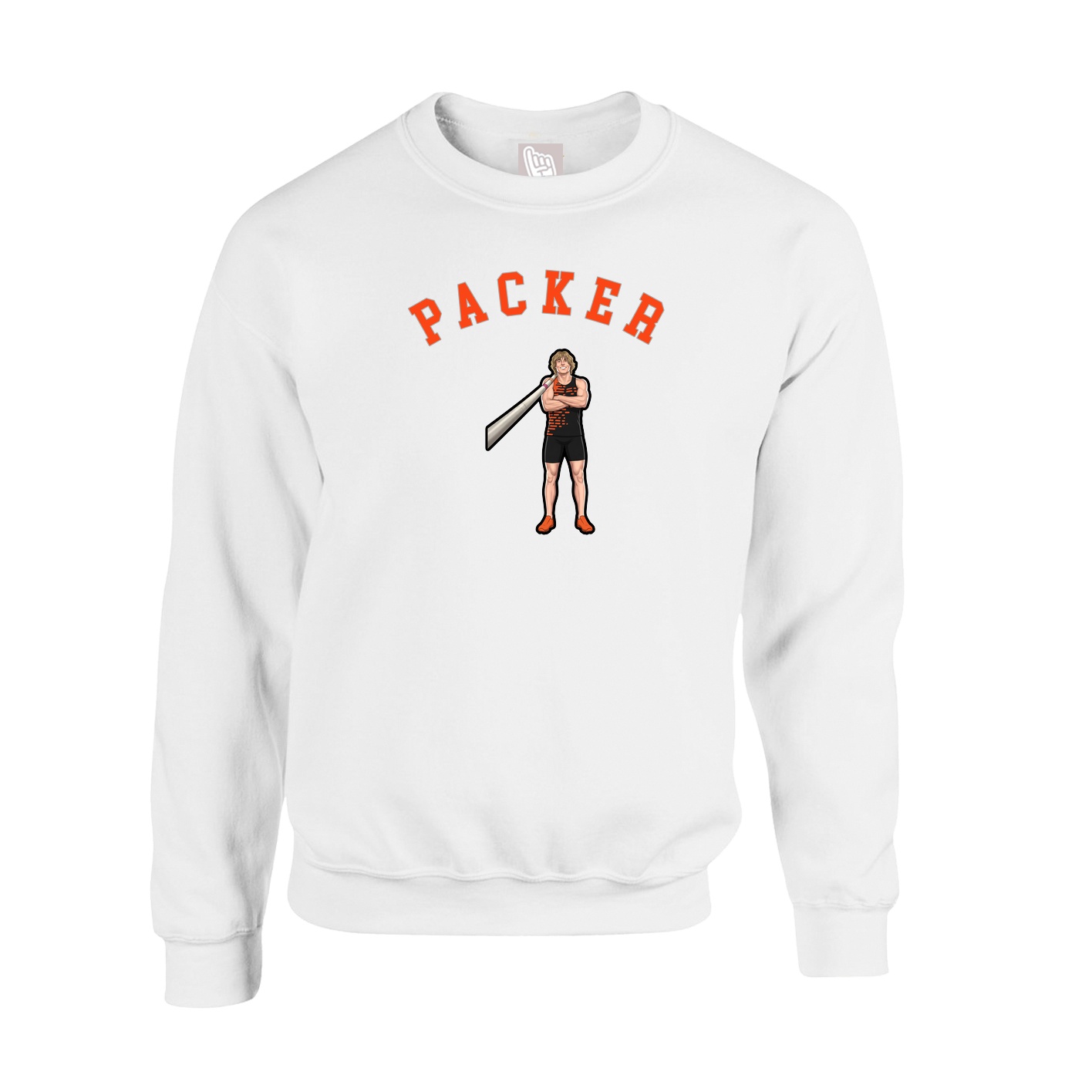Fleece Crew — Shirsey Arch in White