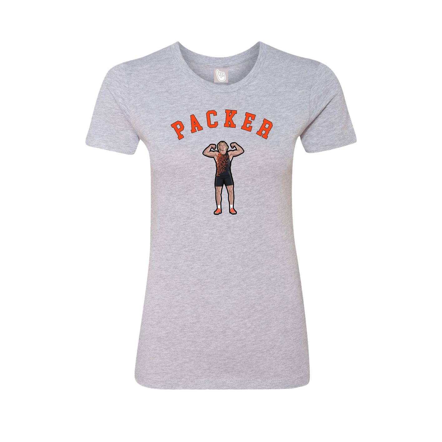 Fitted Women's Tee — Shirsey Arch in Grey