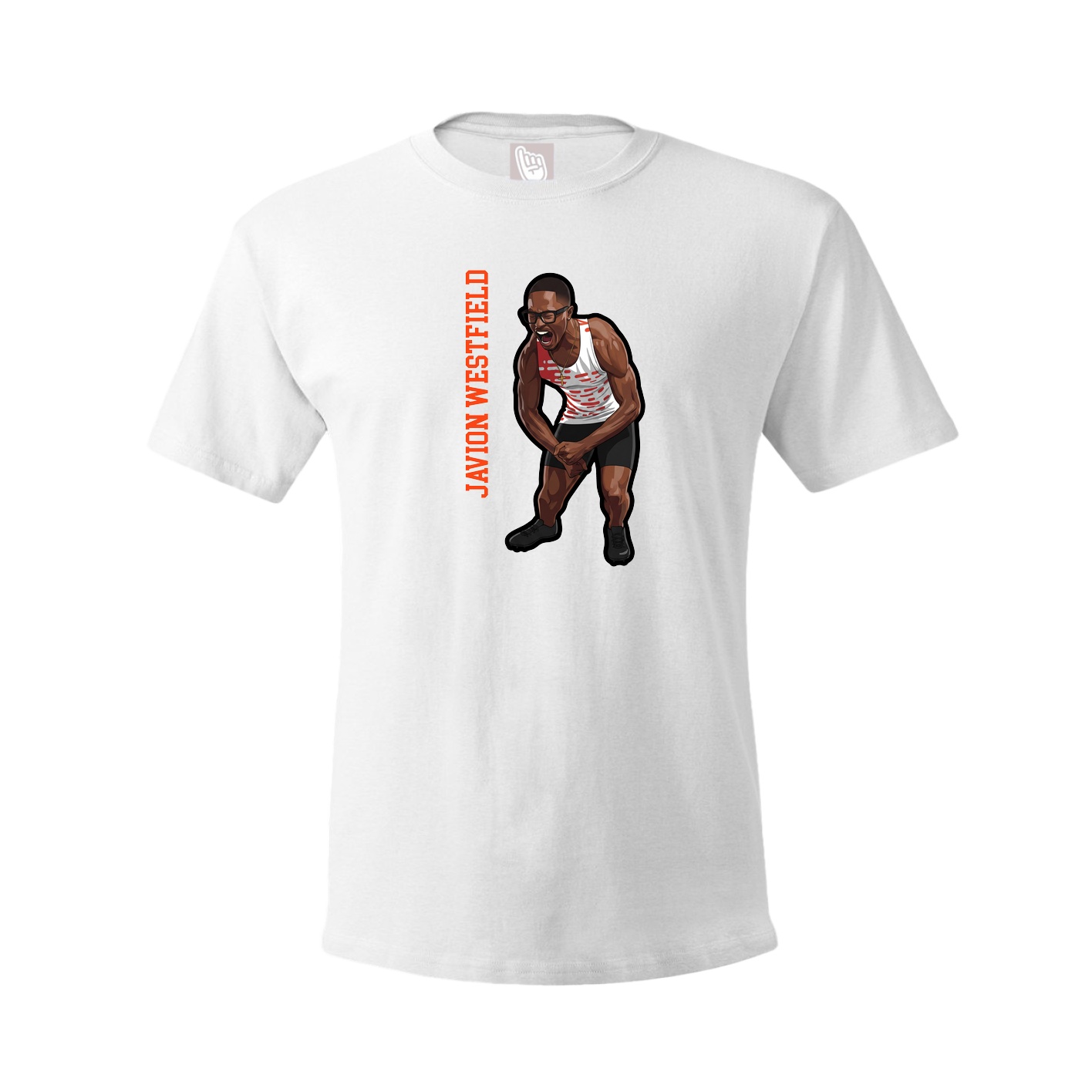 Youth Tee — Name Vertical in White