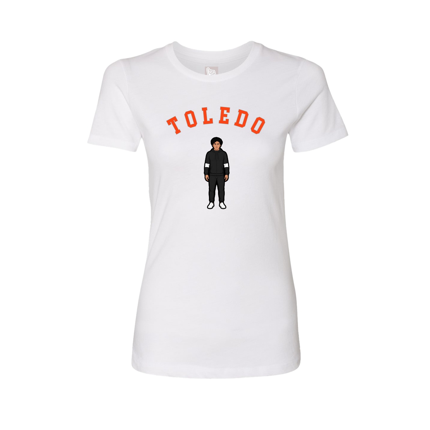 Fitted Women's Tee — Shirsey Arch in White