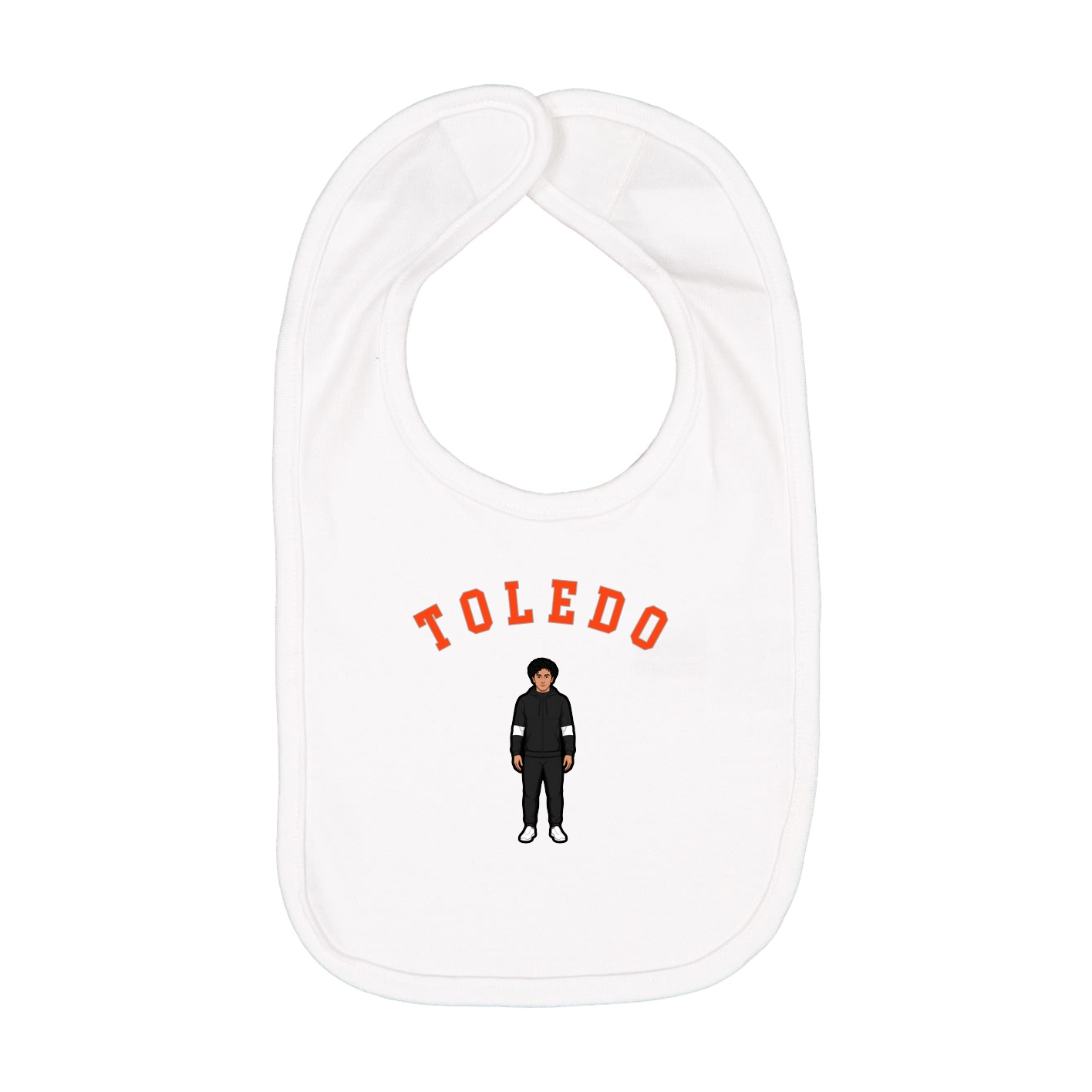 Infant Bib — Shirsey Arch in White