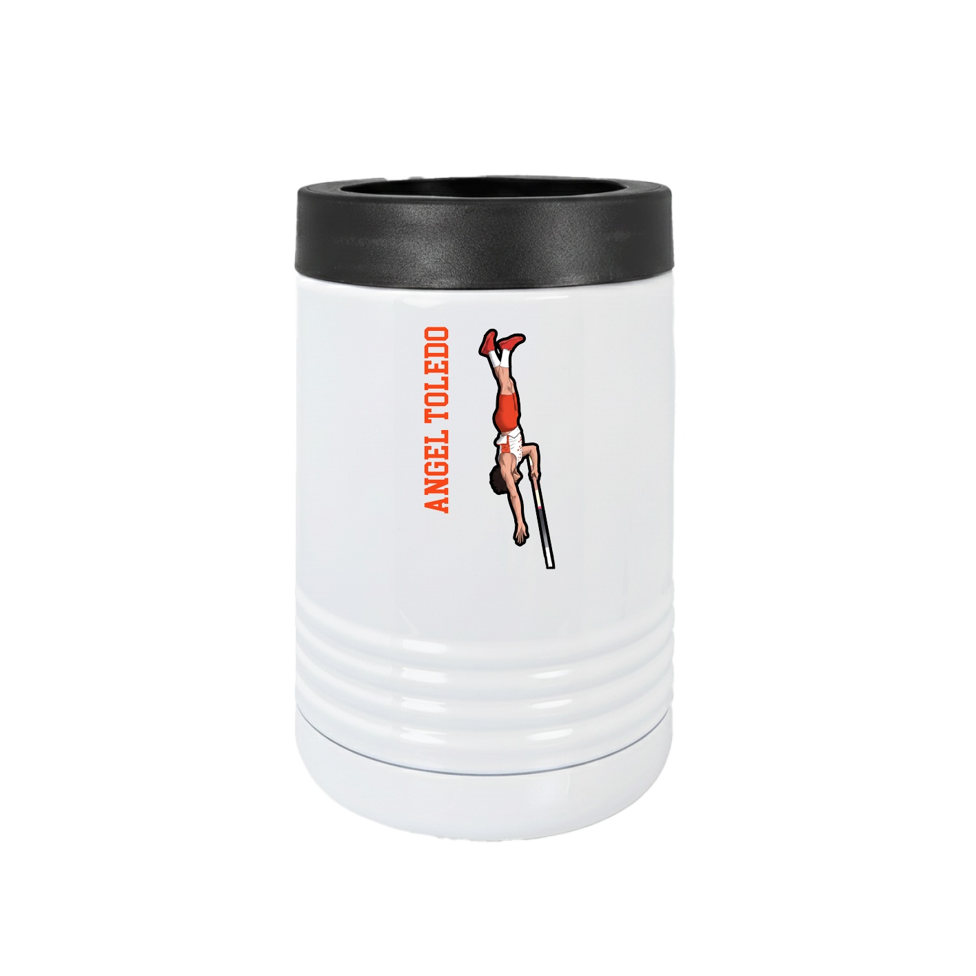 Beverage Holder — Name Vertical in White